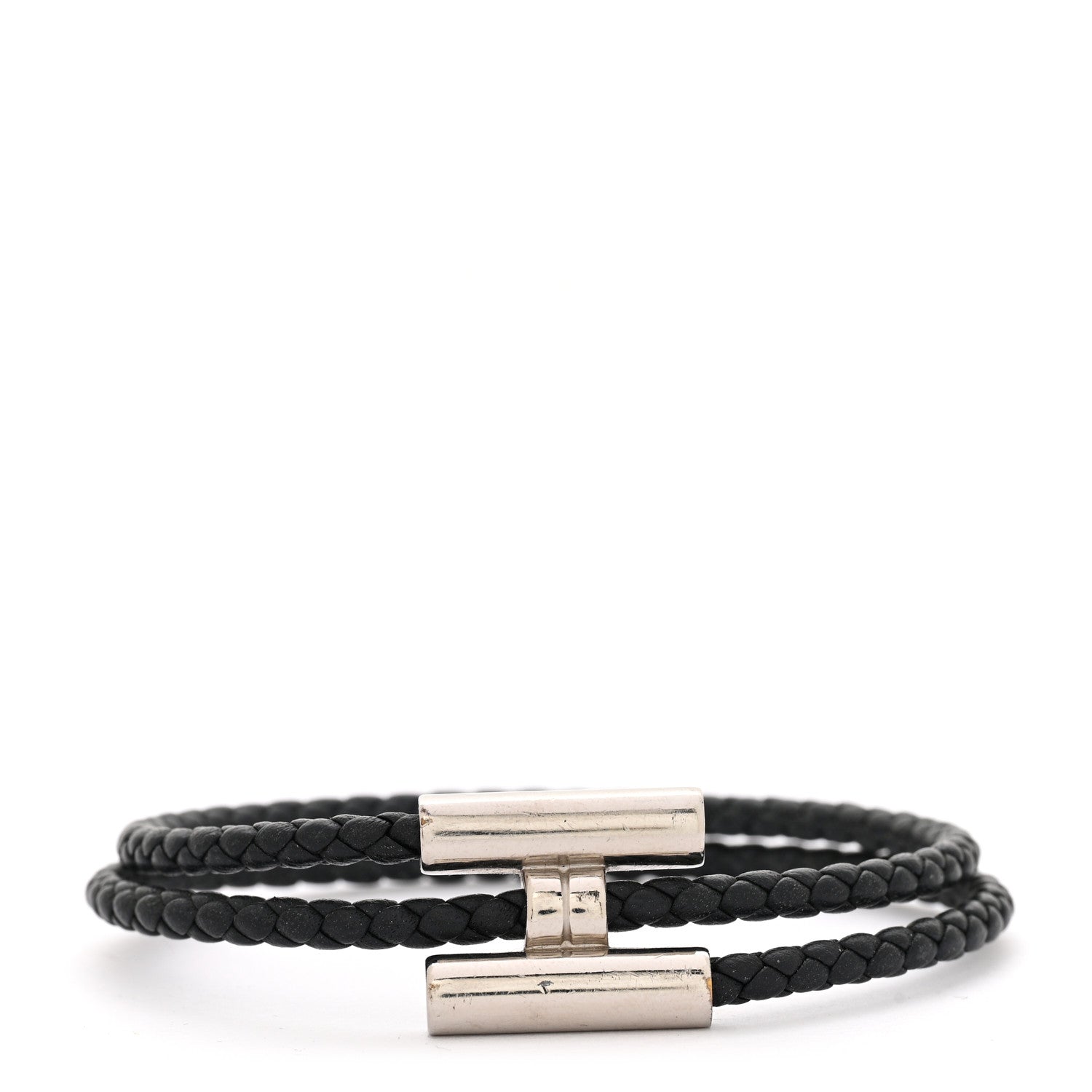 Swift Double Wrap Cord Tournis Tresse Bracelet Black