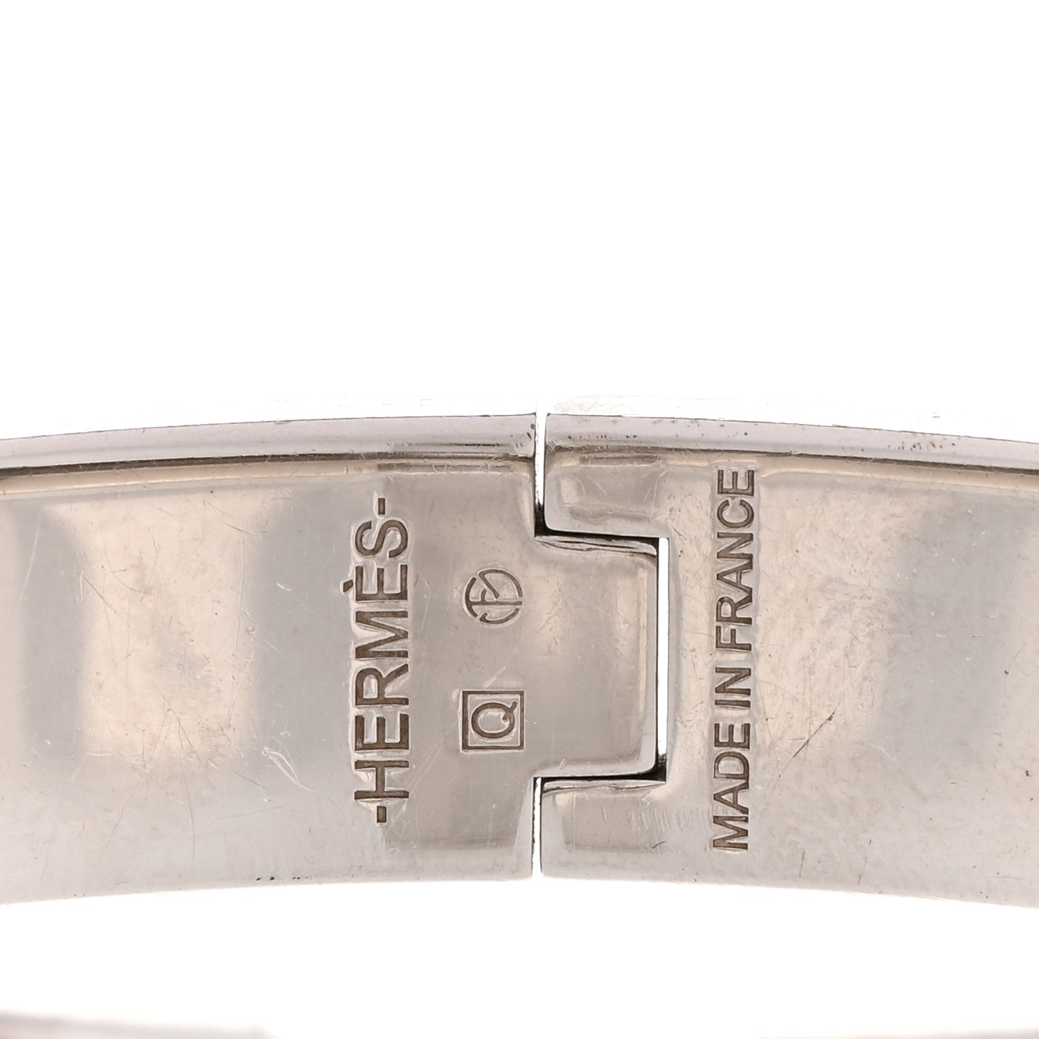 Enamel Narrow Clic Clac H Bracelet PM White