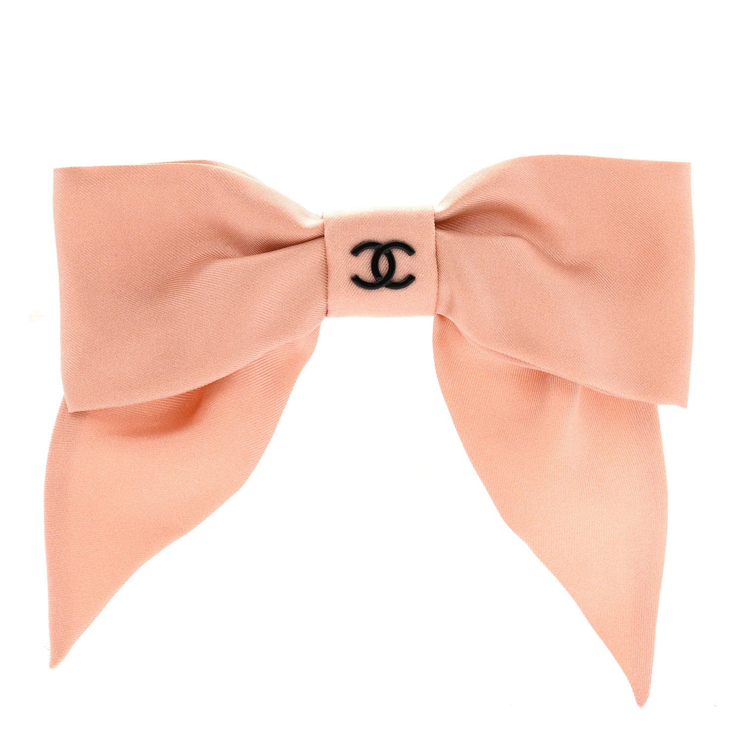 Silk Bow CC Hair Clip Pink Black