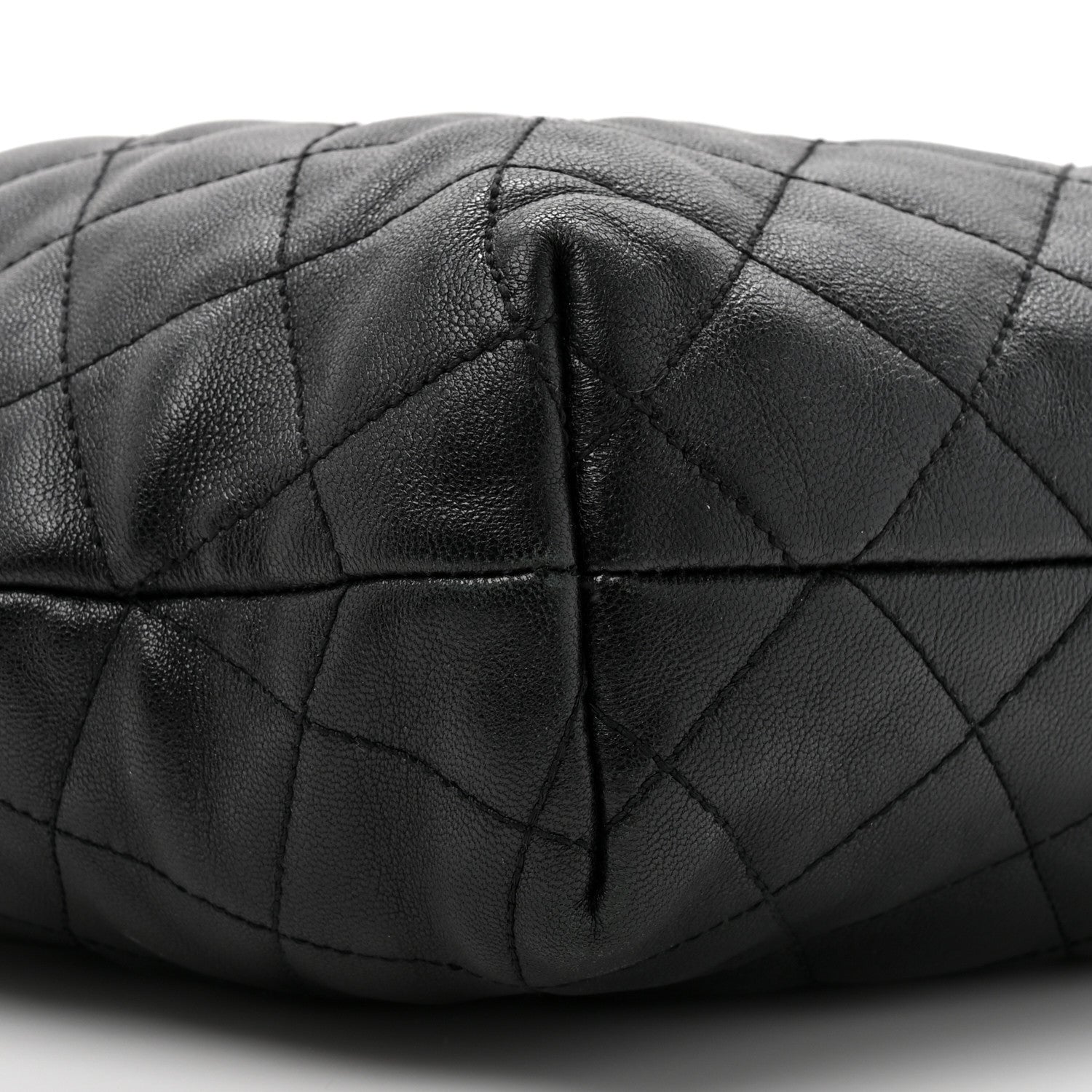Lambskin Quilted Maxi Icare Shopping Tote Black