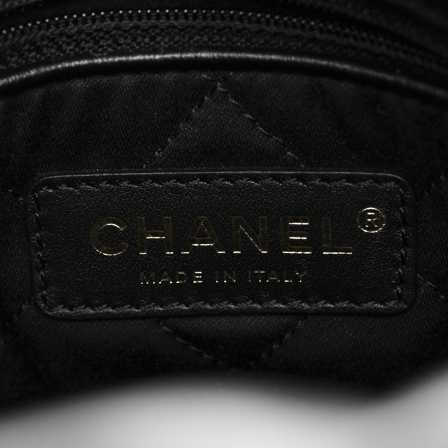 Shiny Calfskin Quilted Chanel 22 Backpack Black