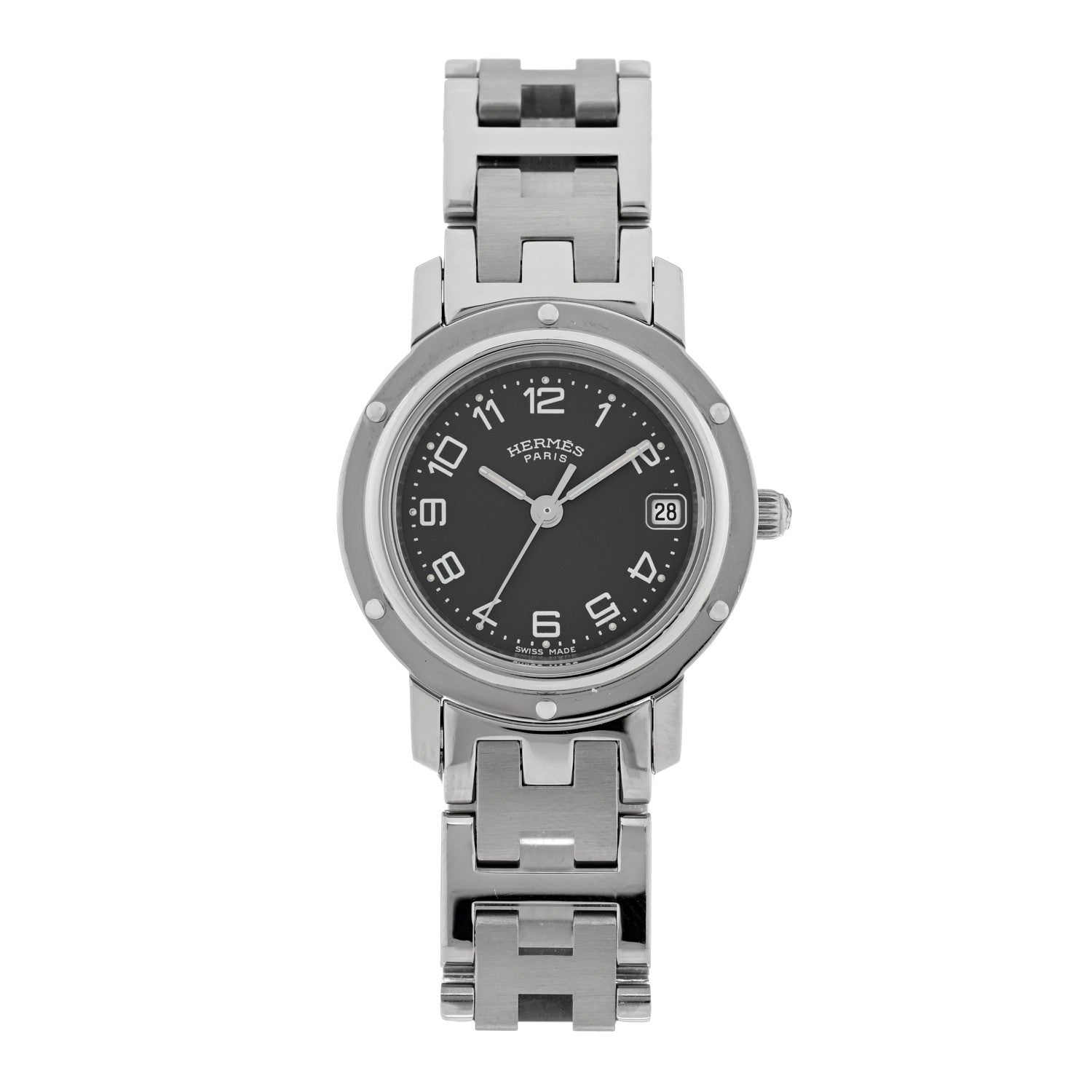 Stainless Steel 24mm Clipper Quartz Watch Grey