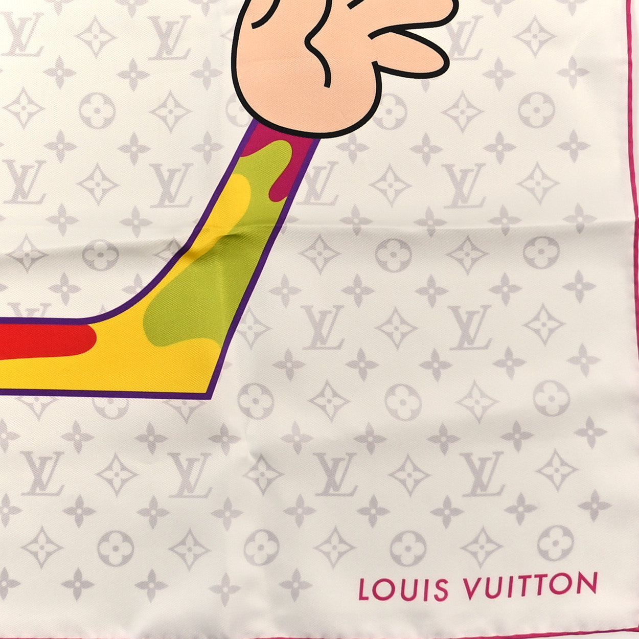 LV X TM Monogram Superflat Square 90 Scarf White