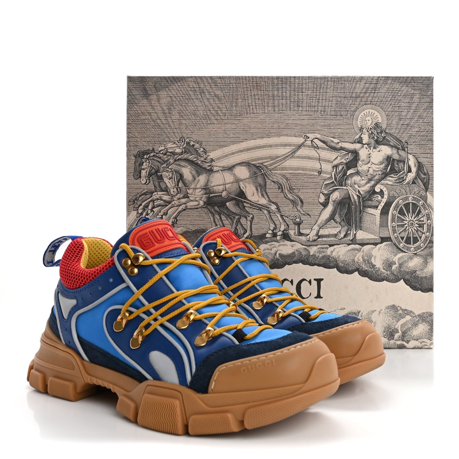 X SEGA Nylon Suede Calfskin Mens Flashtrek Sneakers 7 Bright Splash