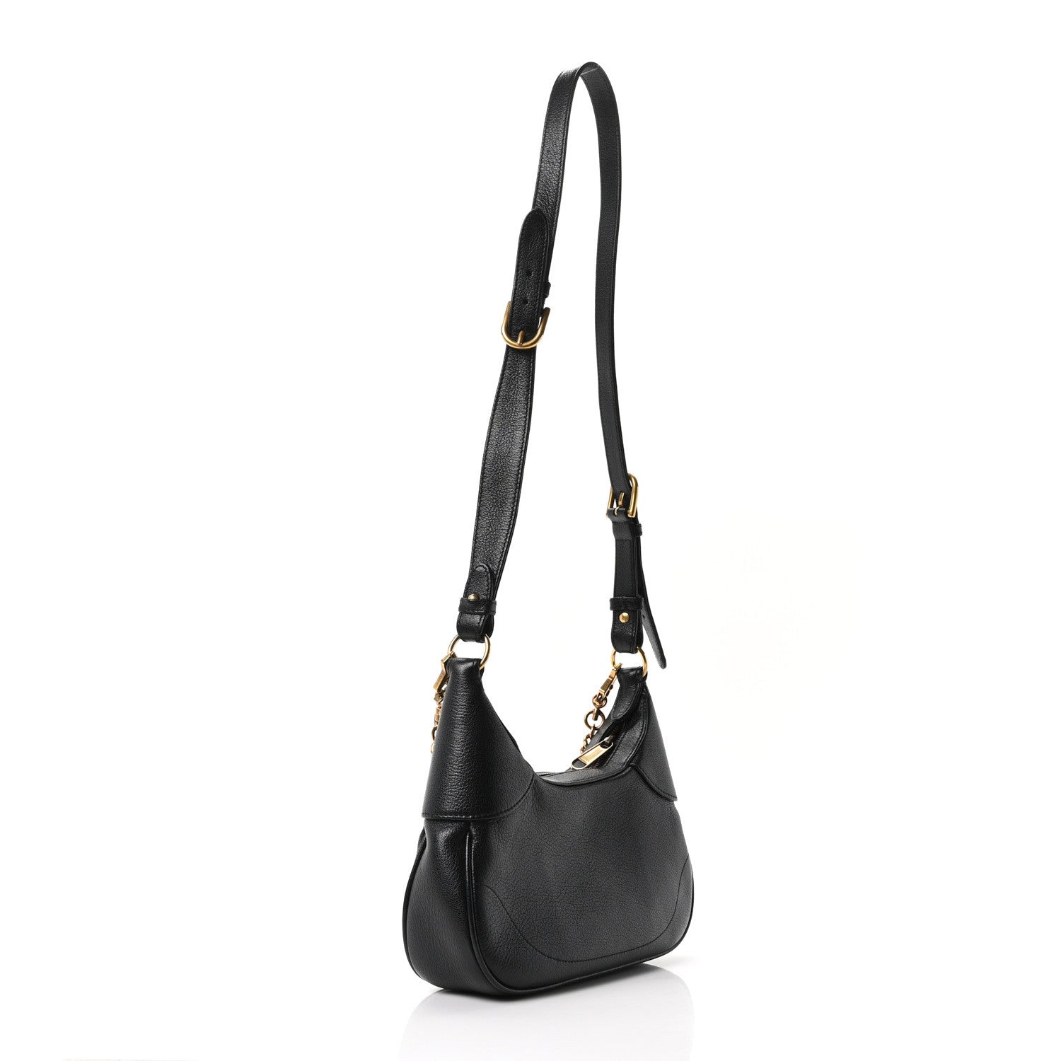 Goatskin Small Aphrodite Shoulder Bag Black