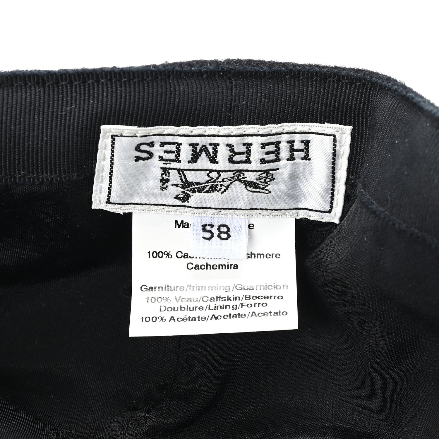 Cashmere Cap 58 Black