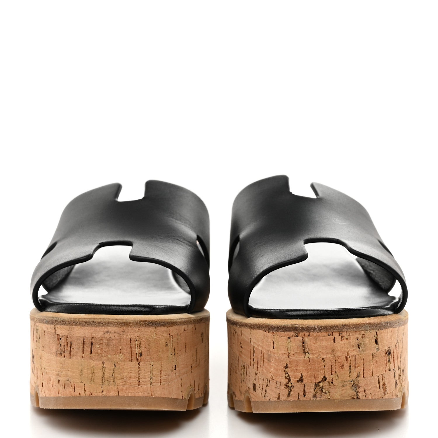 Calfskin Cork Eze 30 Sandals 37 Black