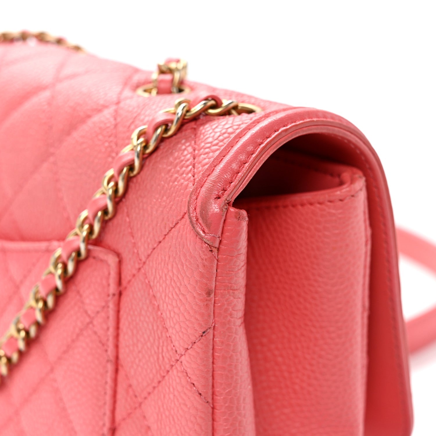 Caviar Quilted Small CC Filigree Flap Pink