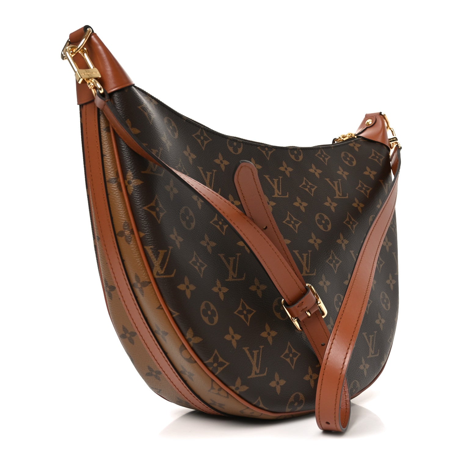 Reverse Monogram Loop Hobo