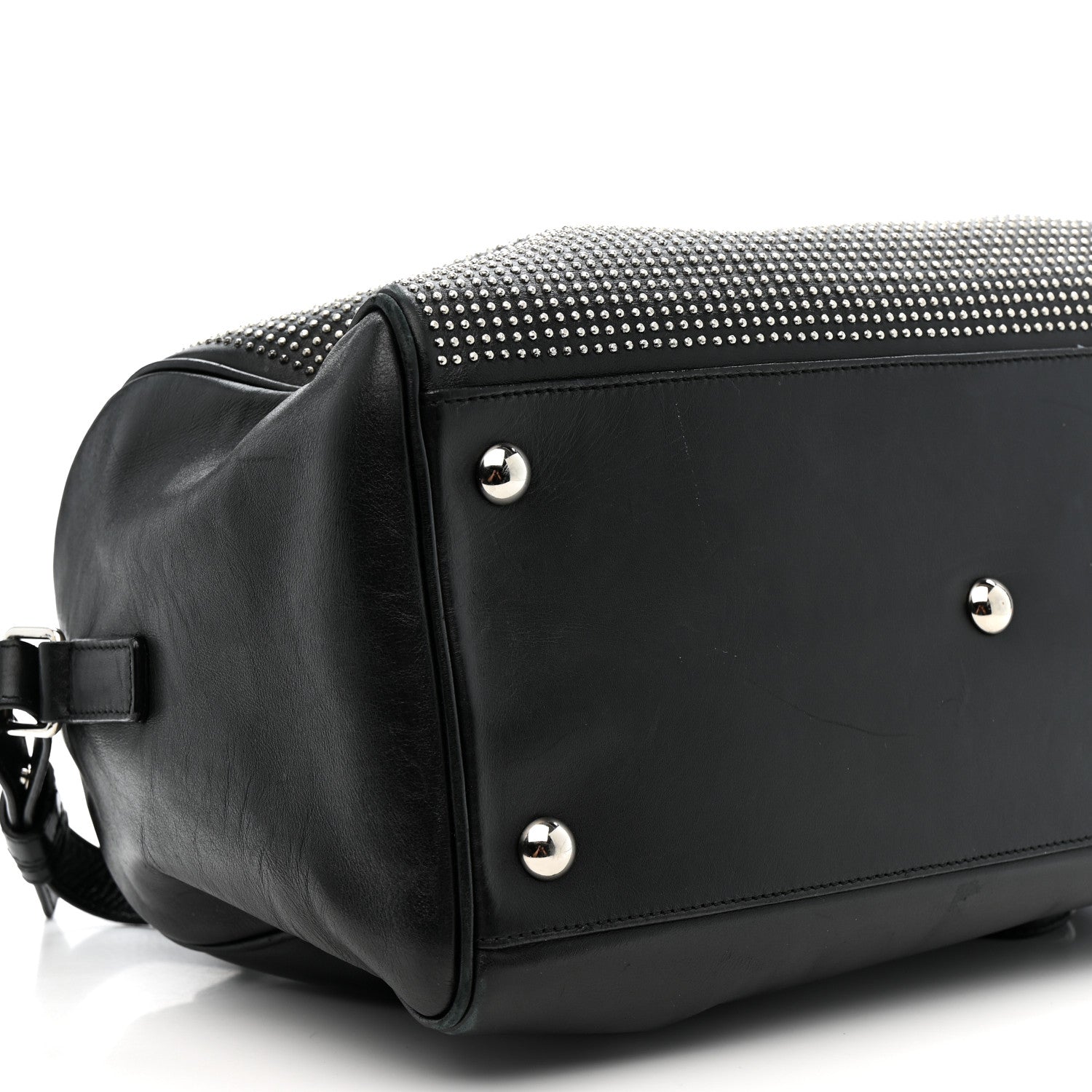 Calfskin Studded Classic Duffle 6 Black