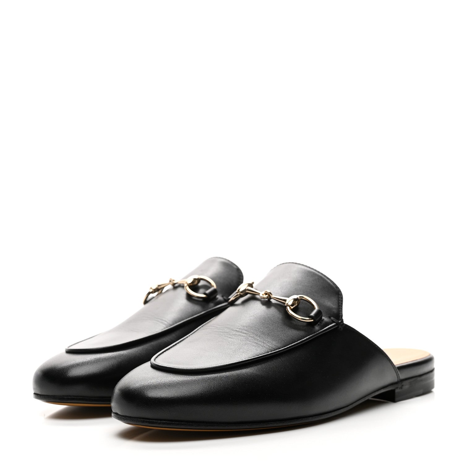 Calfskin Womens Princetown Slippers 36 Black