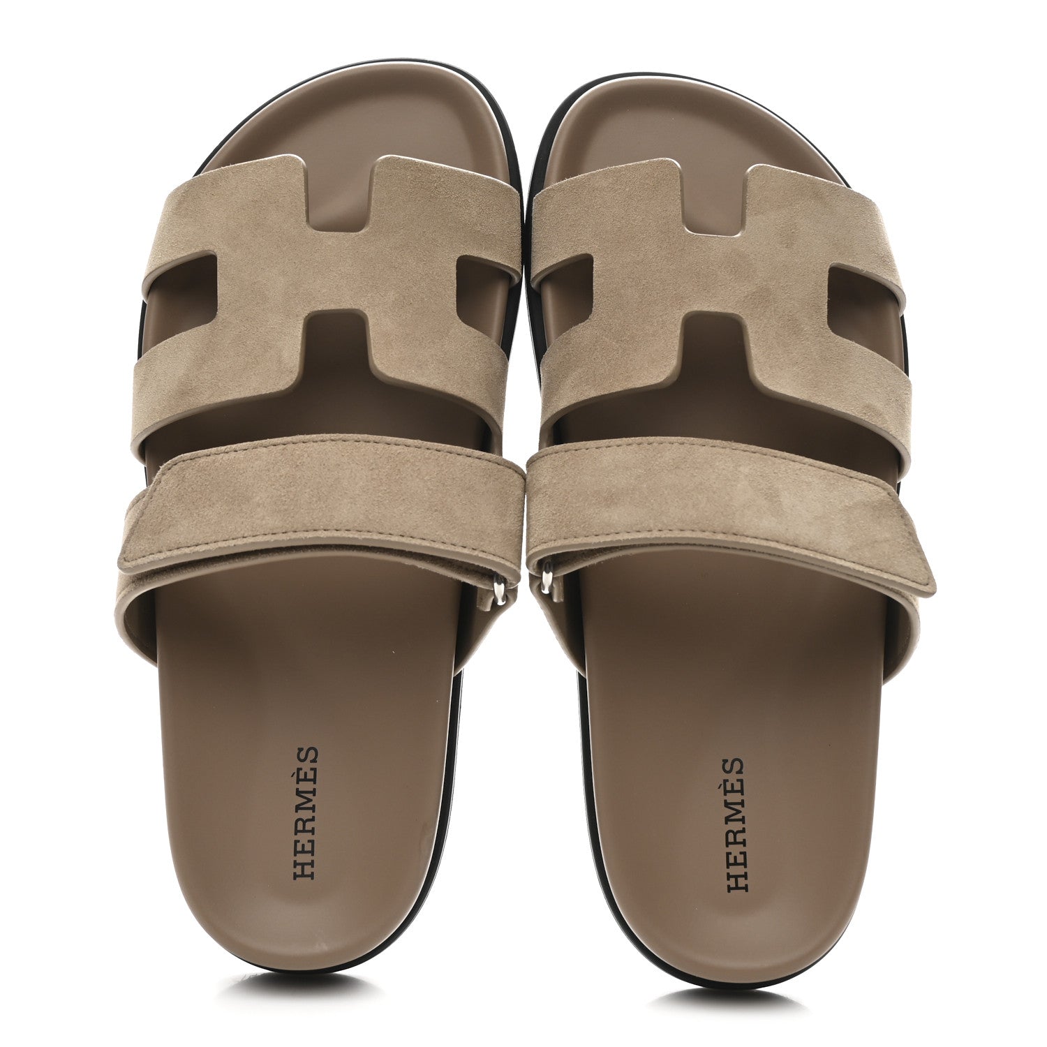 Suede Goatskin Womens Chypre Sandals 37.5 Beige Sable