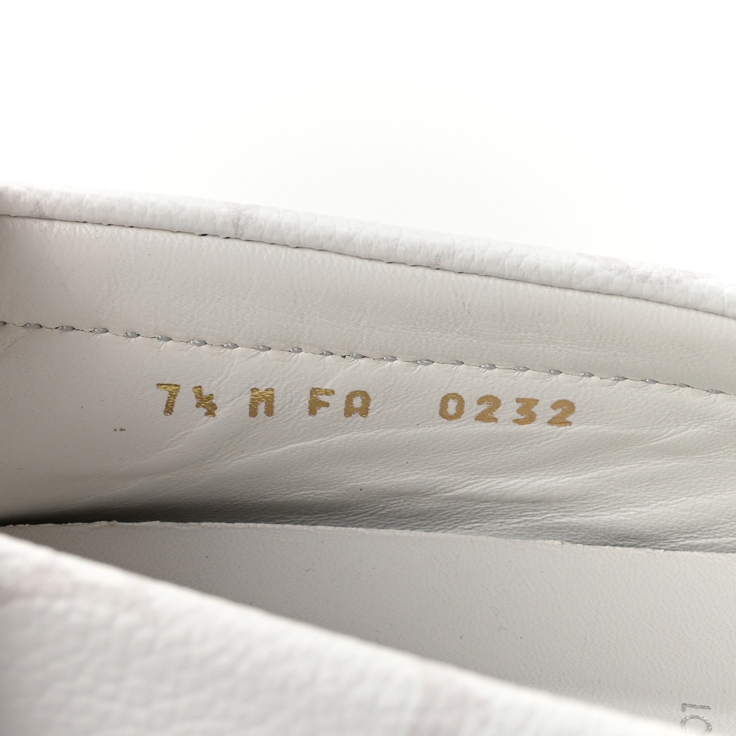 Monogram LV Driver Moccasin Loafers 7.5 White