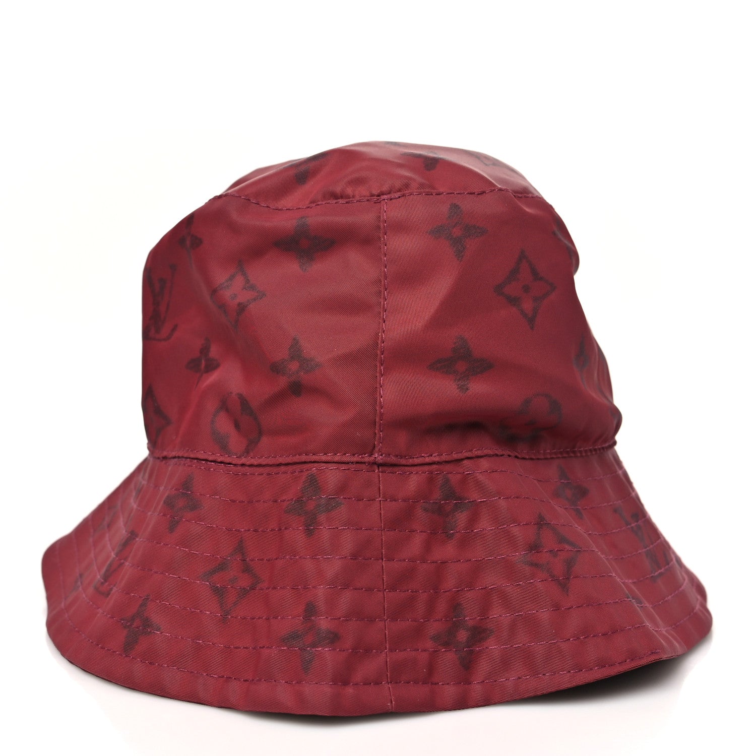 LV X Grace Coddington Polymade Monogram Pocket Bucket Hat M Raspberry