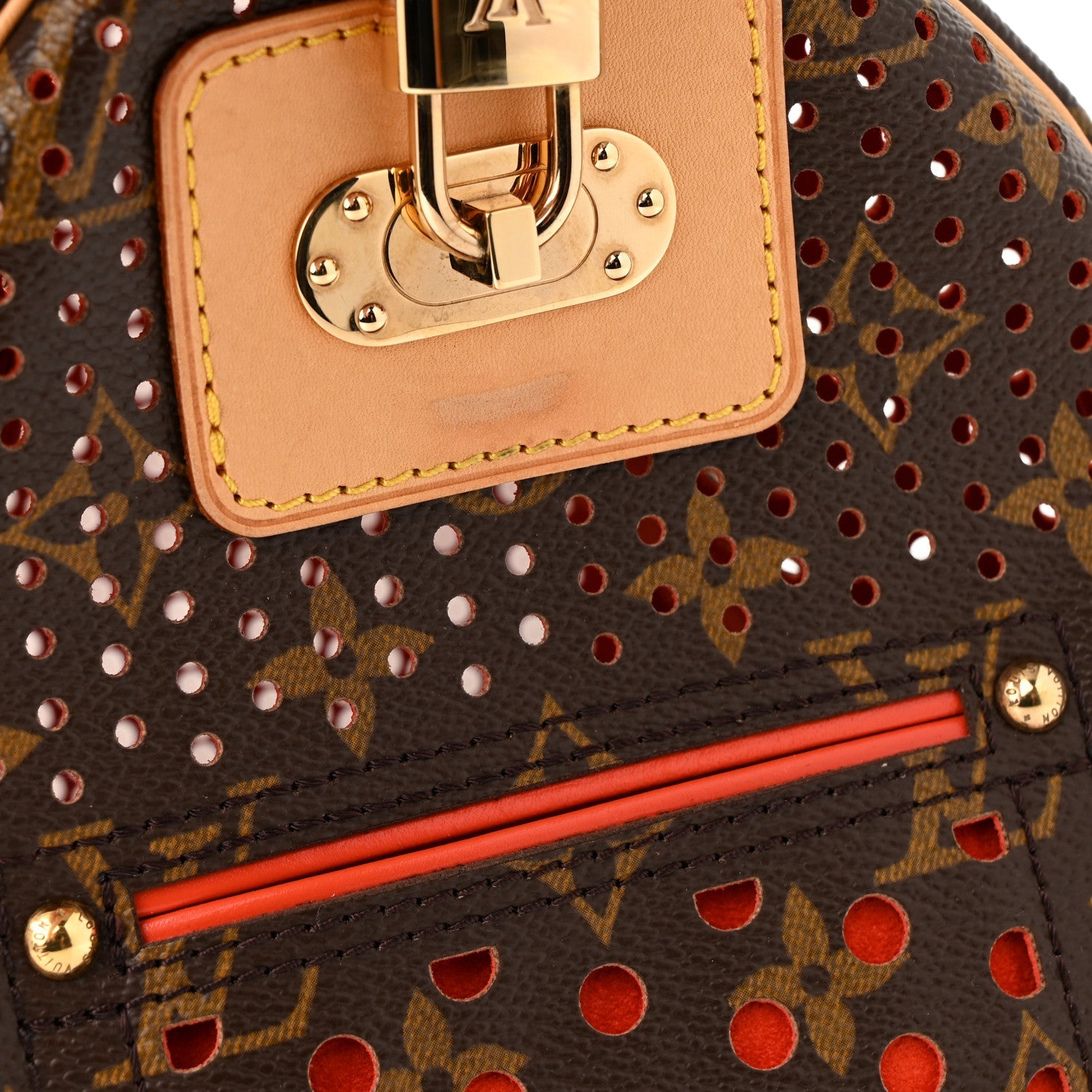 Monogram Perforated Speedy 30 Orange