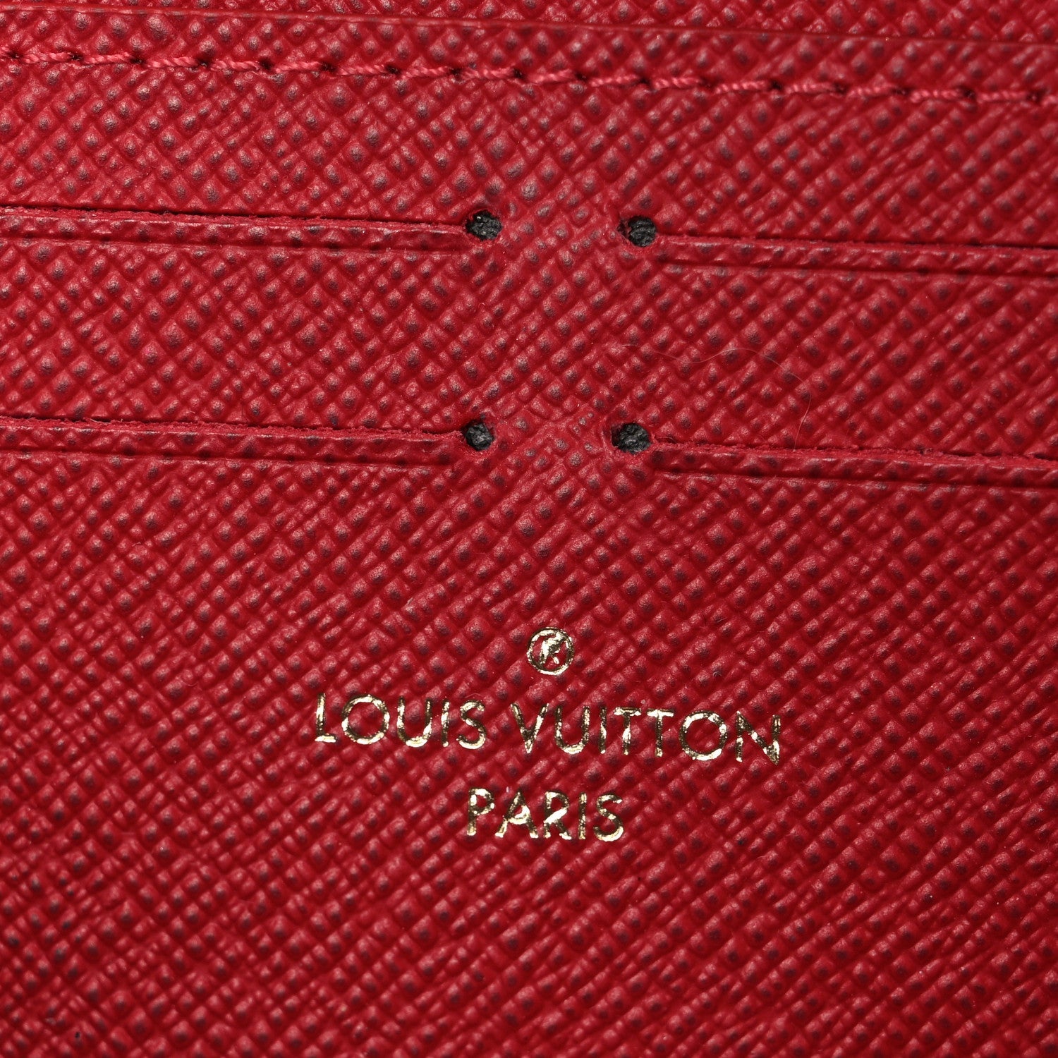 Damier Ebene Clemence Wallet Cherry