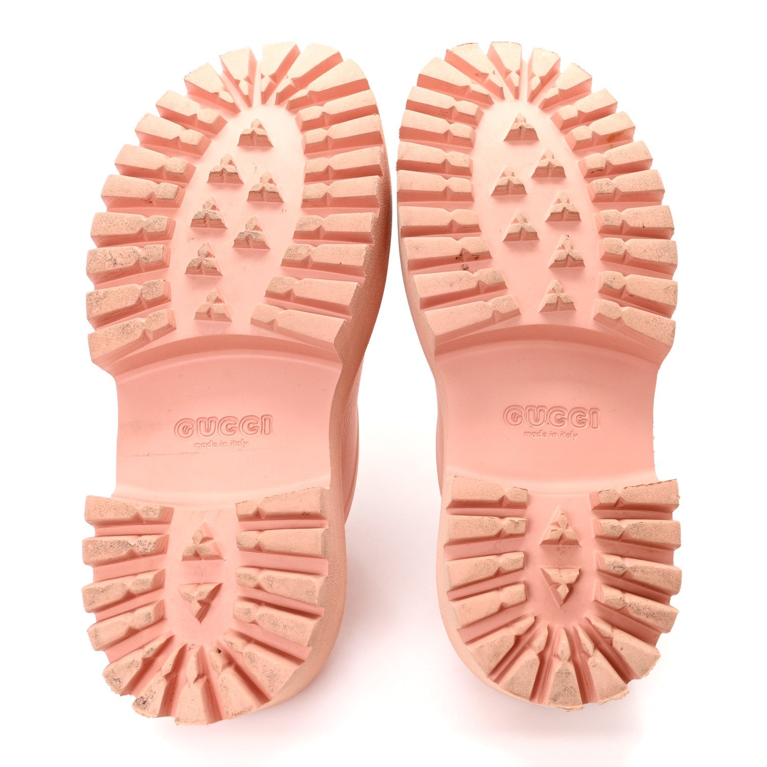 Rubber GG Monogram Perforated Elea Platform 55mm Lug Sole Sandals 41 Peachy Chic