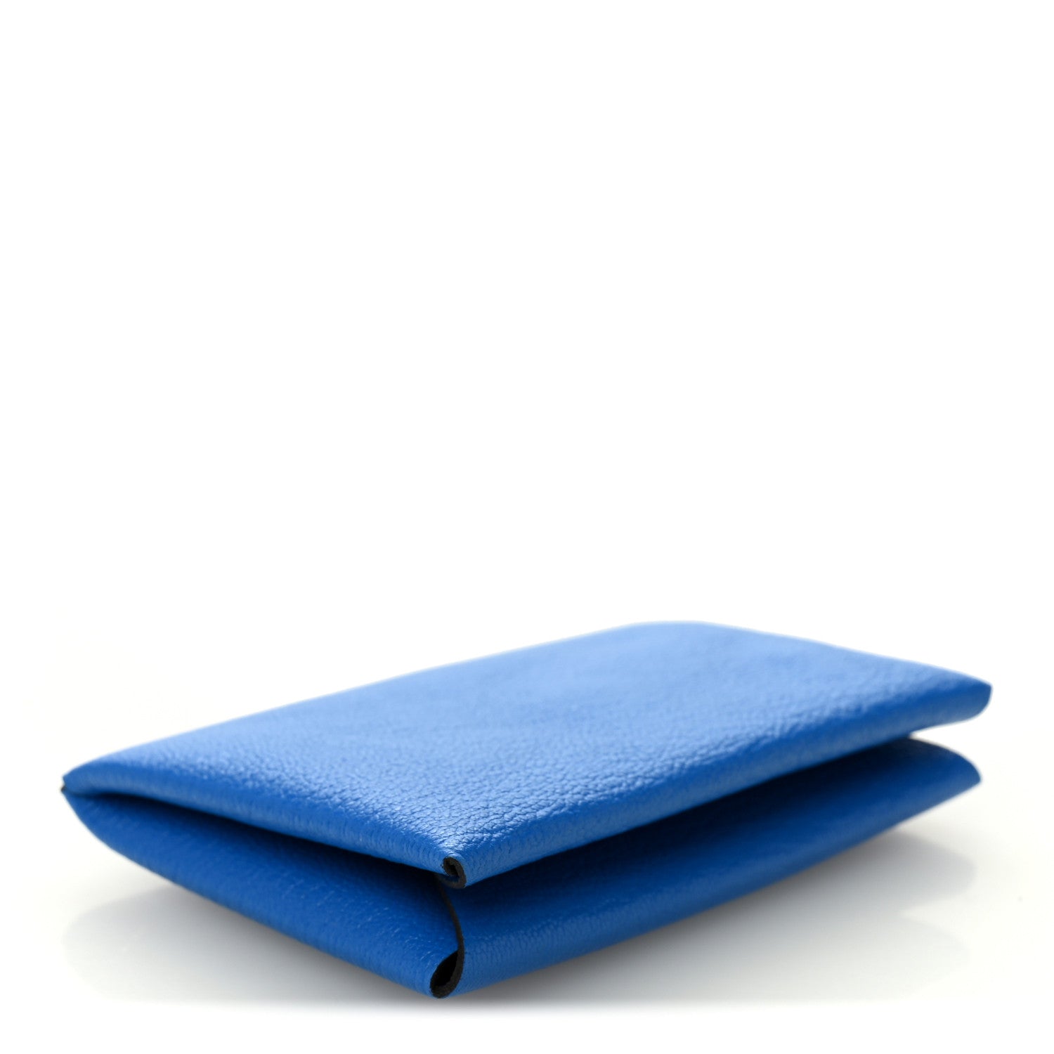Chevre Mysore Calvi Card Case Bleu Hydra