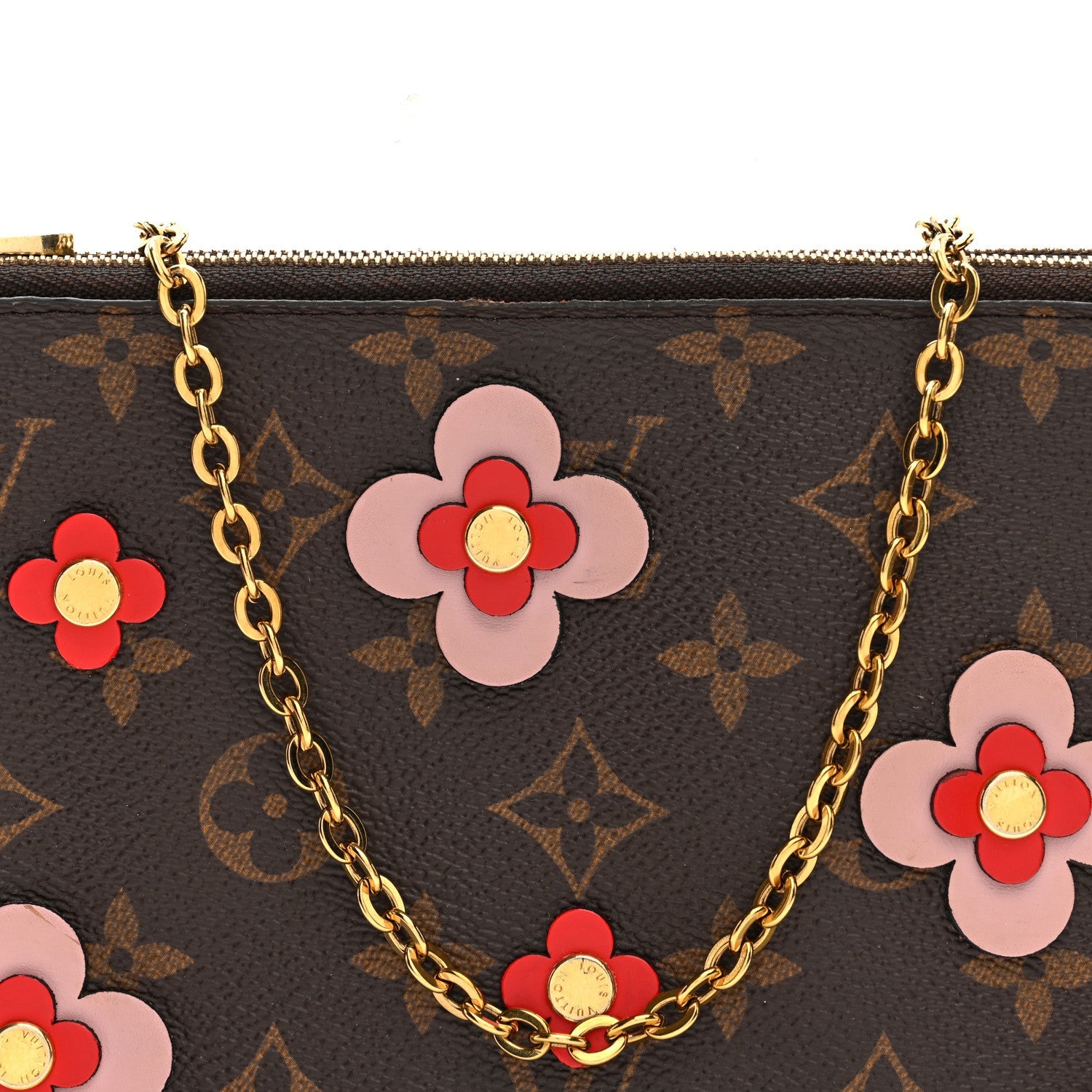 Monogram Blooming Flowers Double Zip Pochette