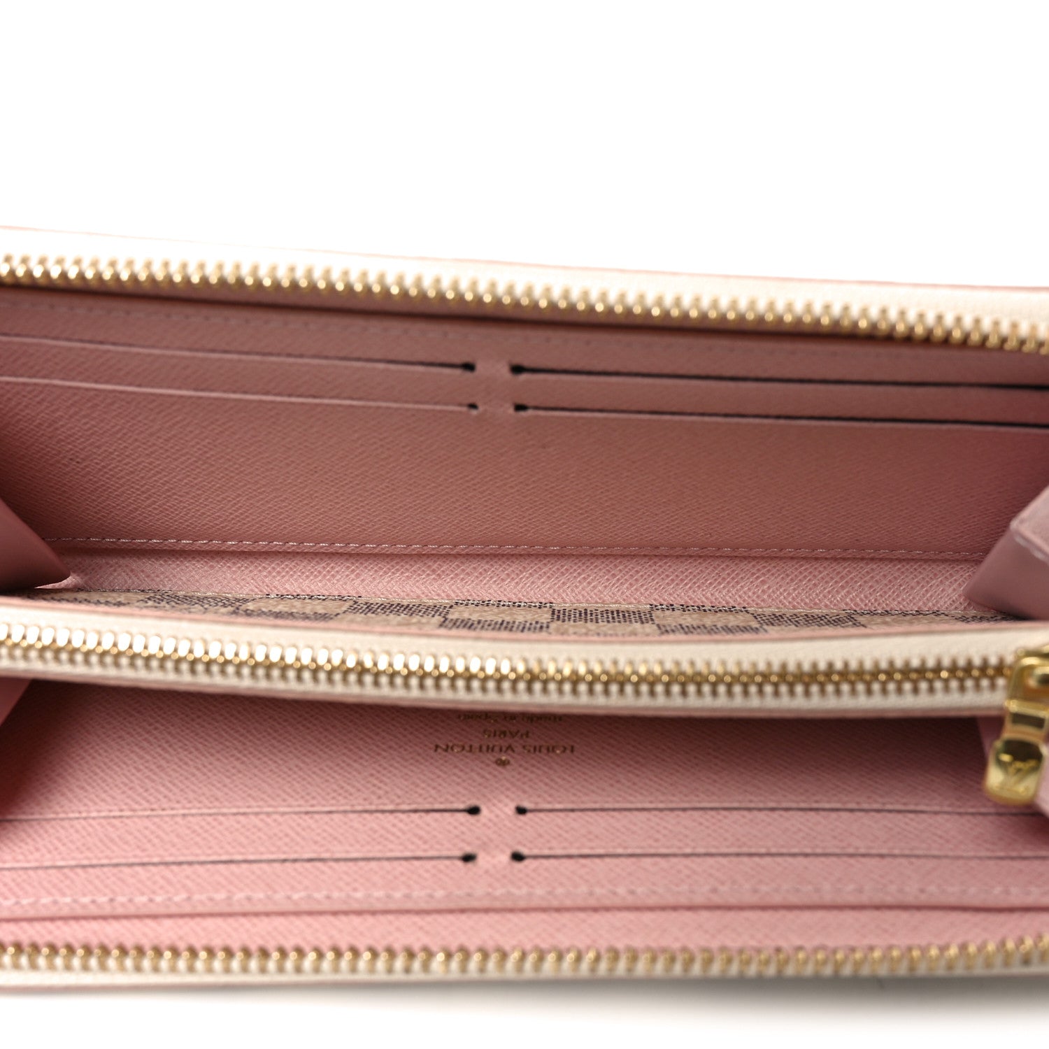 Damier Azur Studded Clemence Wallet Rose Ballerine