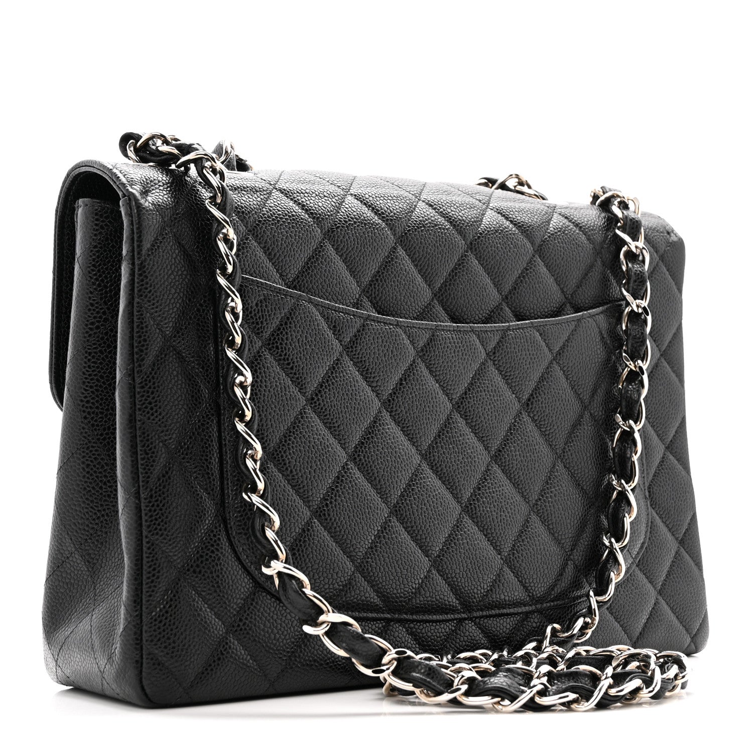 Caviar Jumbo Single Flap Black