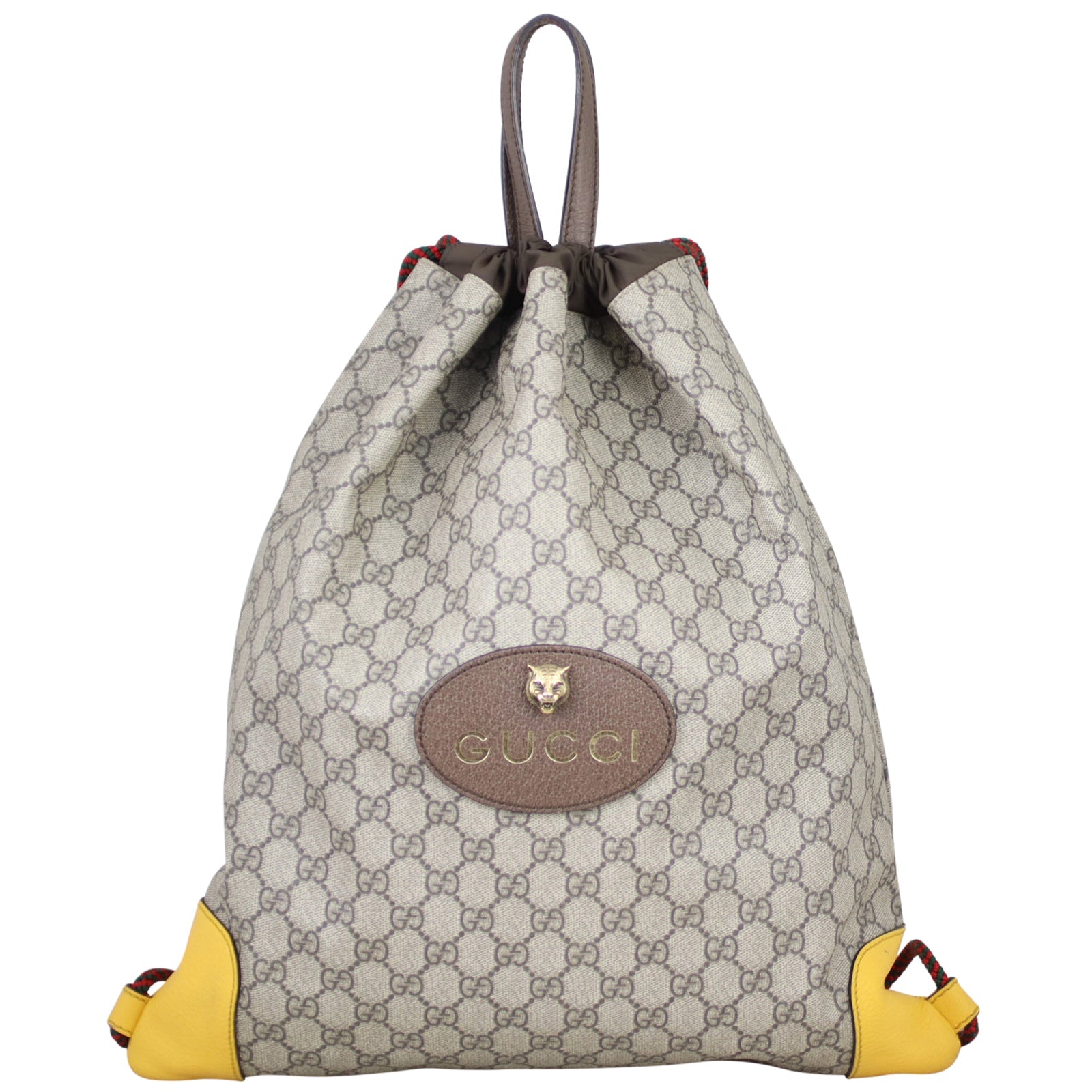 Gucci GG Supreme Neo Vintage Drawstring Backpack