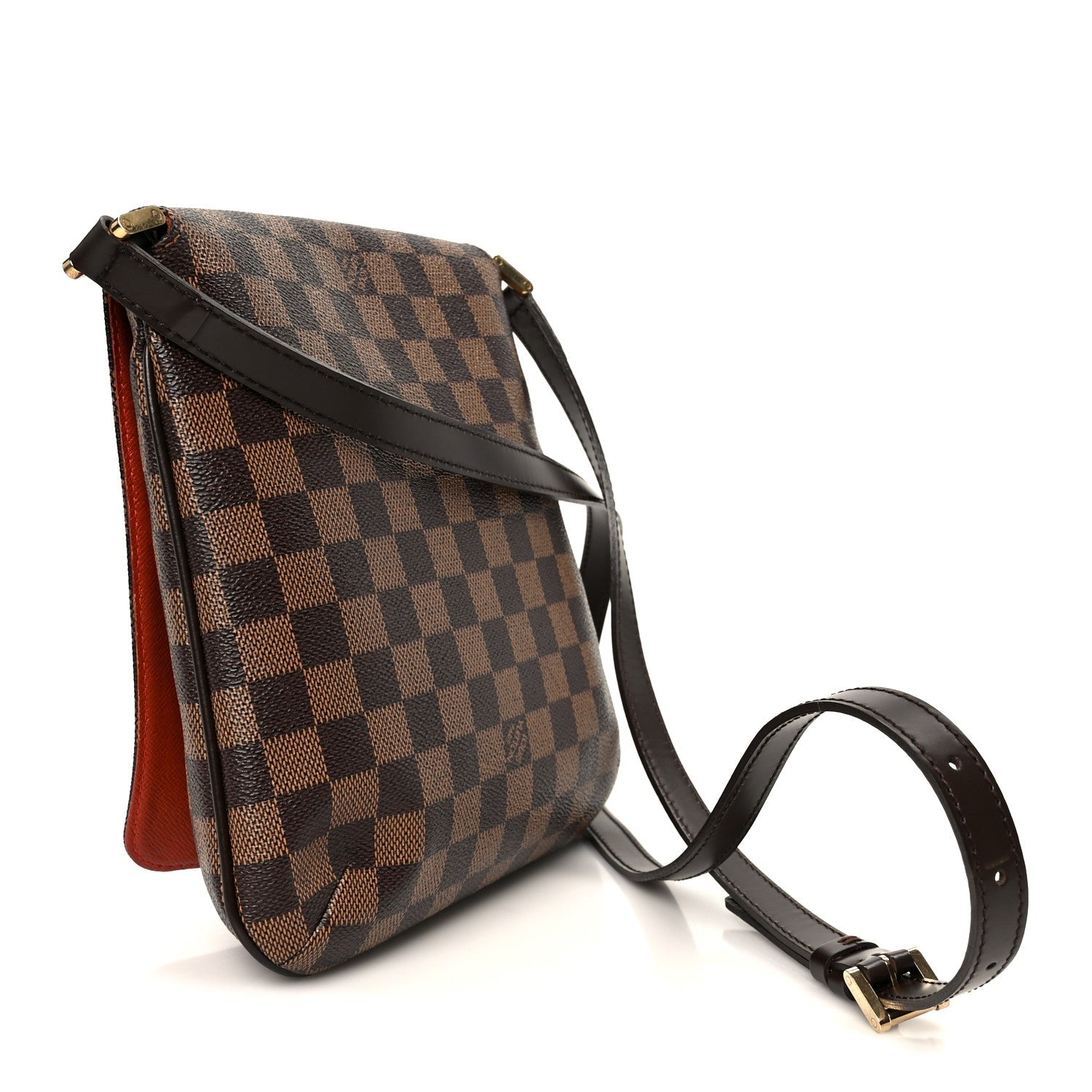 Damier Ebene Musette Salsa Long Strap