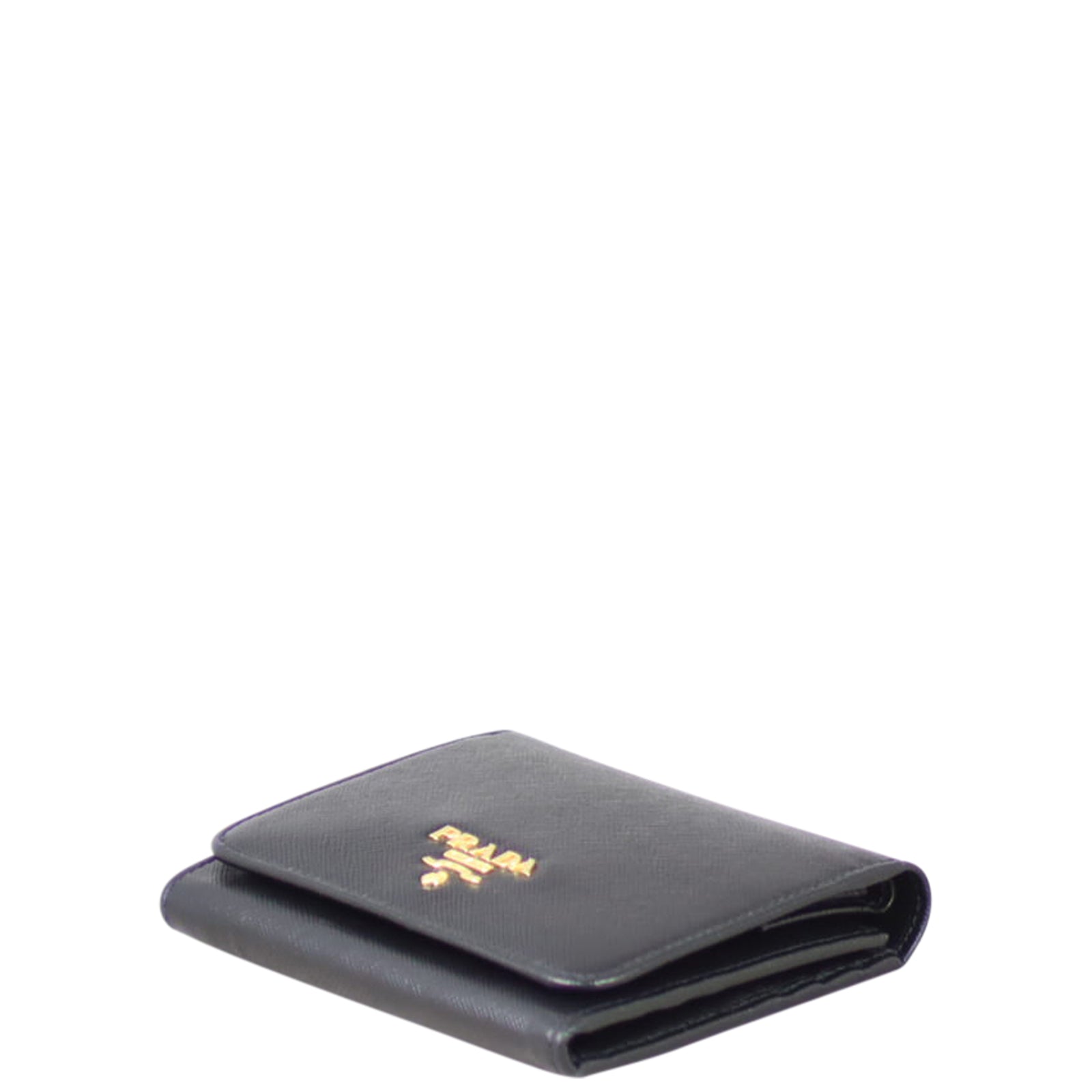 Prada Saffiano Metal Compact Wallet