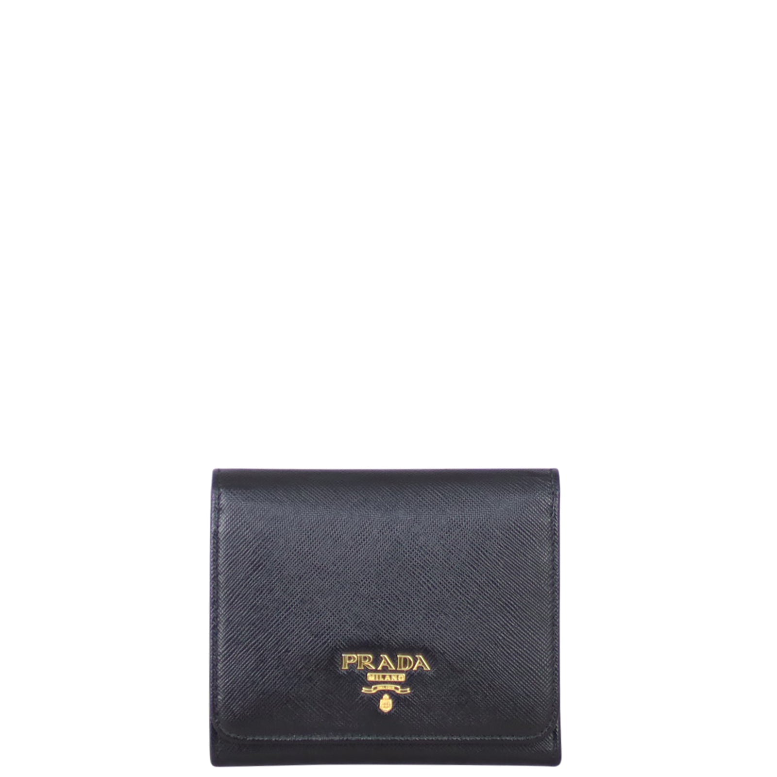 Prada Saffiano Metal Compact Wallet