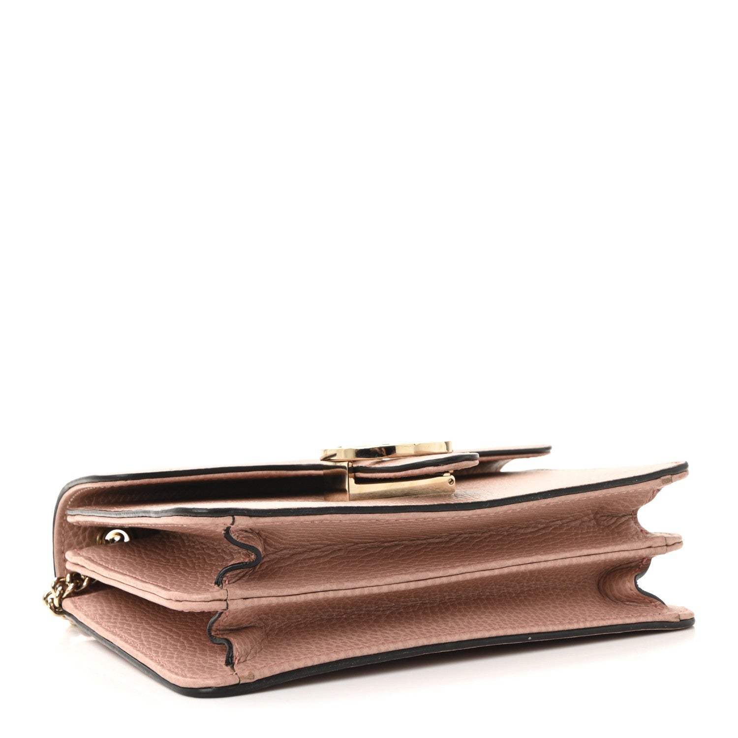 Dollar Calfskin Small Interlocking G Shoulder Bag Soft Pink