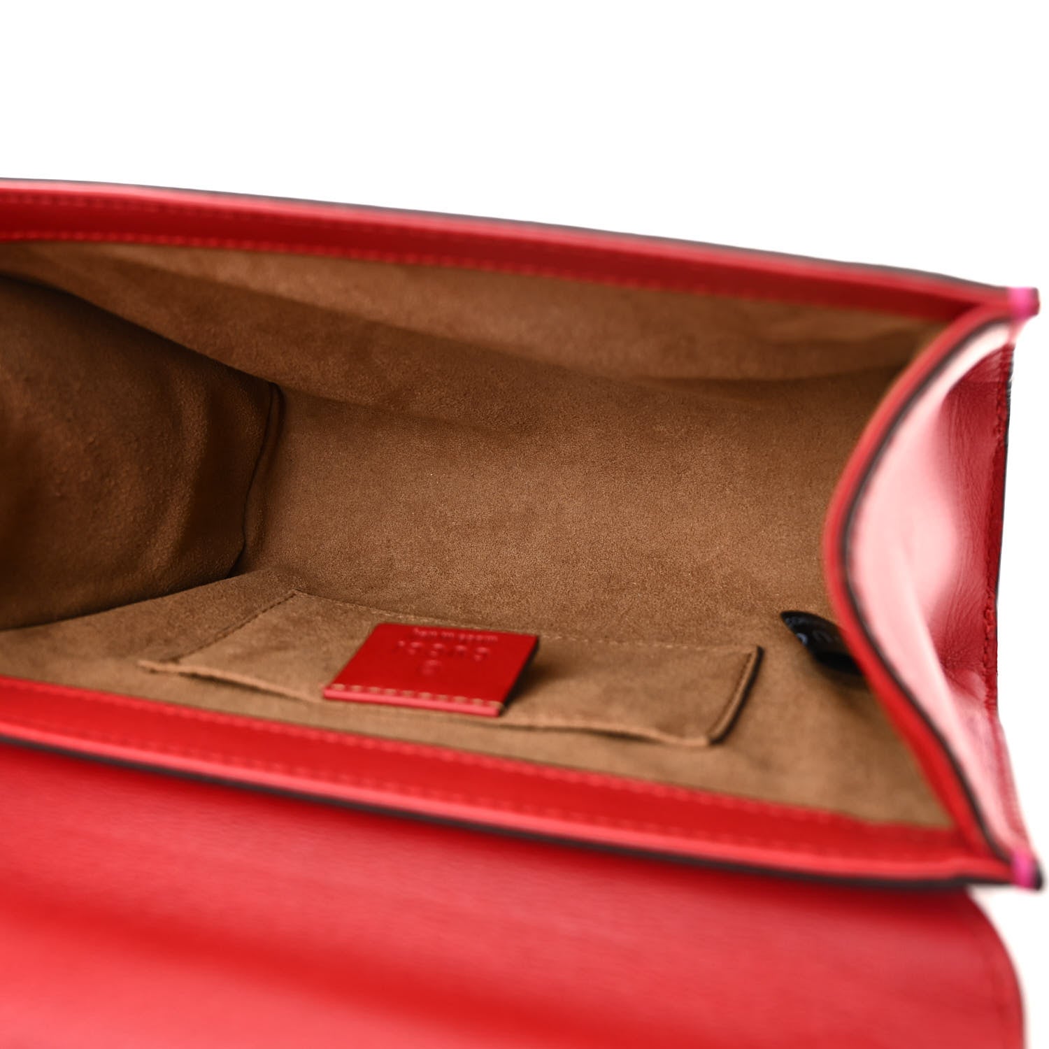 Calfskin Small Padlock Shoulder Bag New Rosette Hibiscus Red