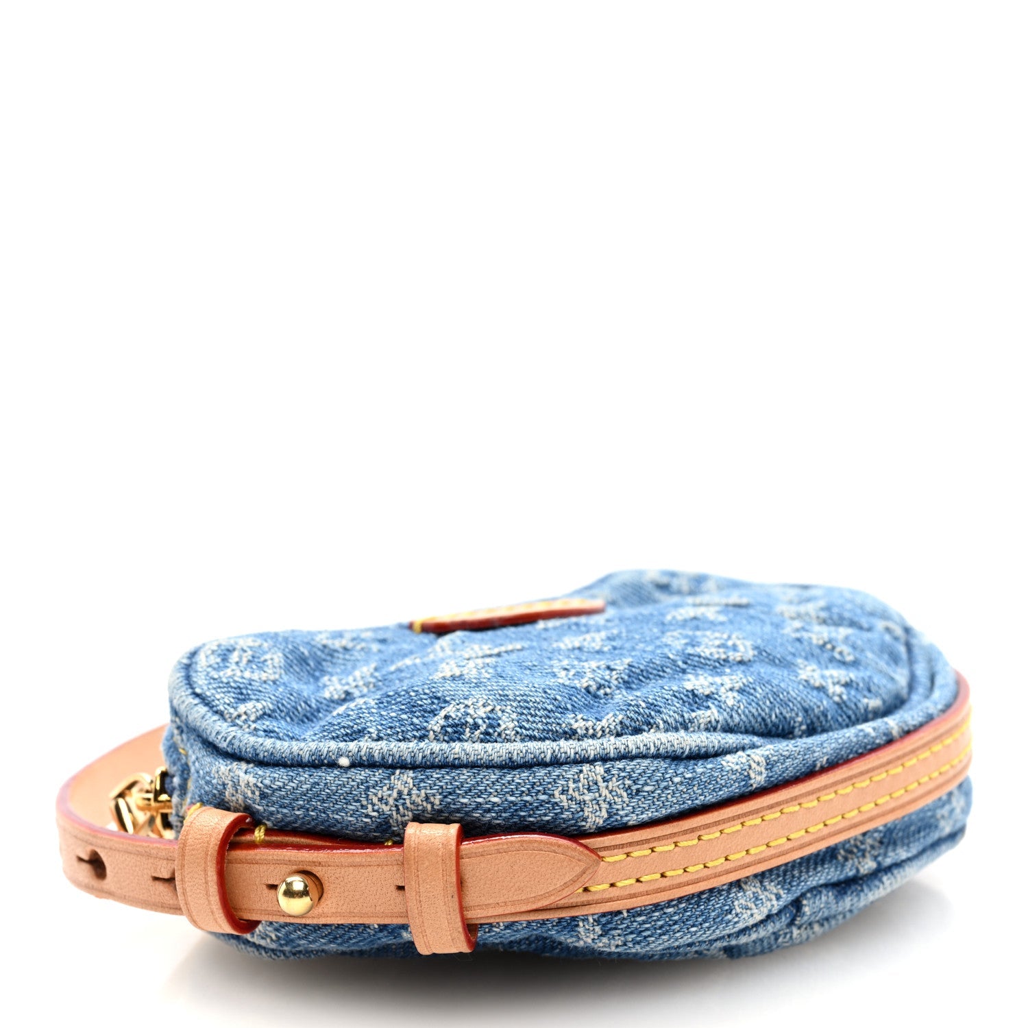 Monogram Denim Croissant Pochette Blue