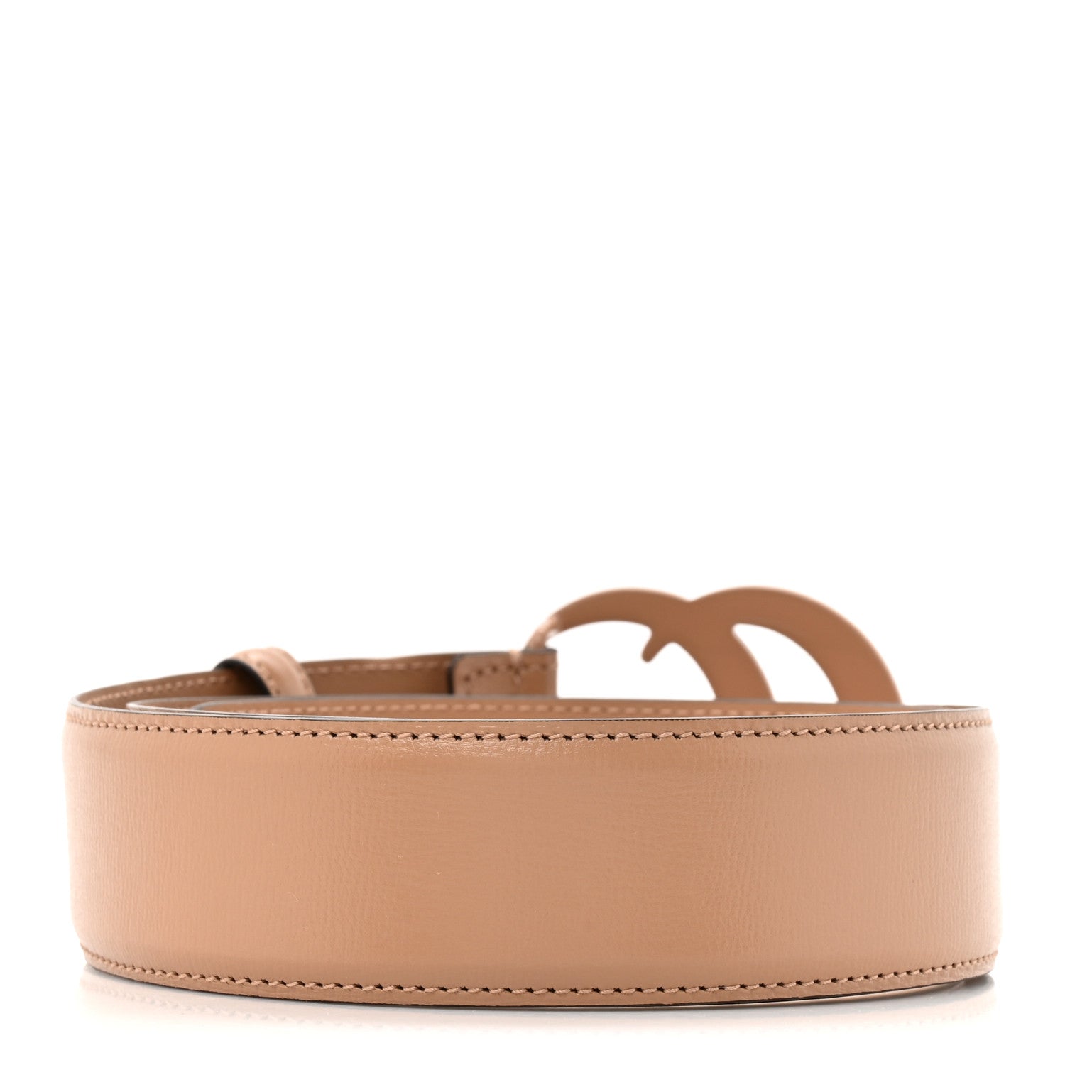 Azalea Calfskin Enamel Monochrome Double G 40mm Belt 80 32 Camelia