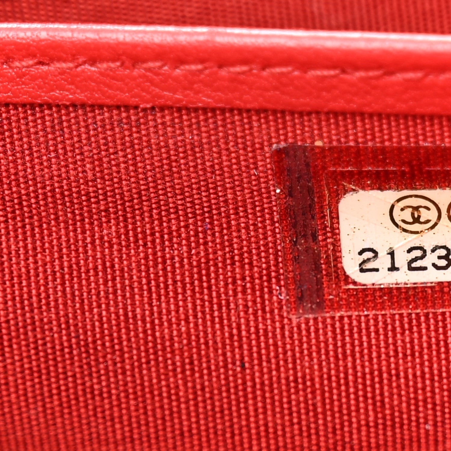 Lambskin Quilted Boy Flap Wallet Red