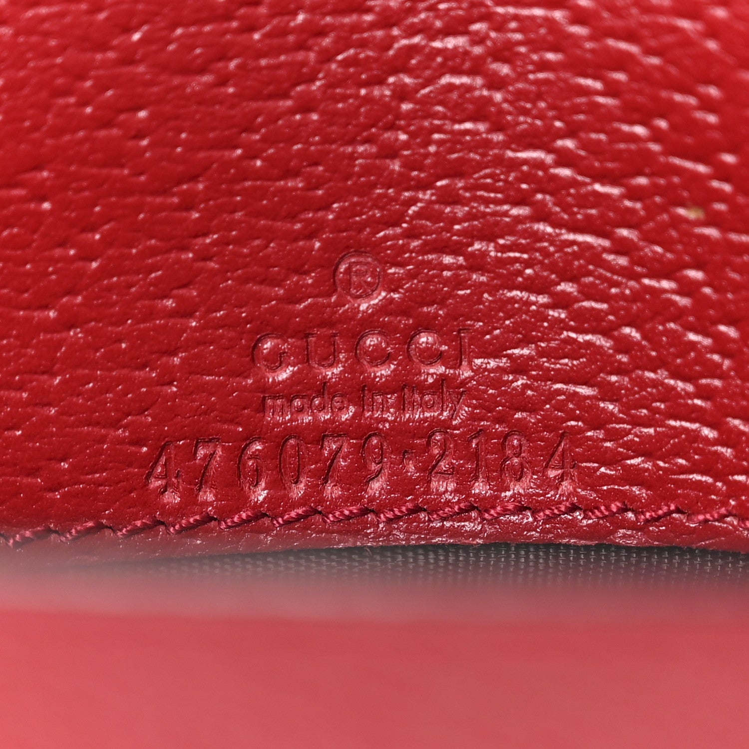GG Supreme Monogram Web Queen Margaret Chain Wallet Red