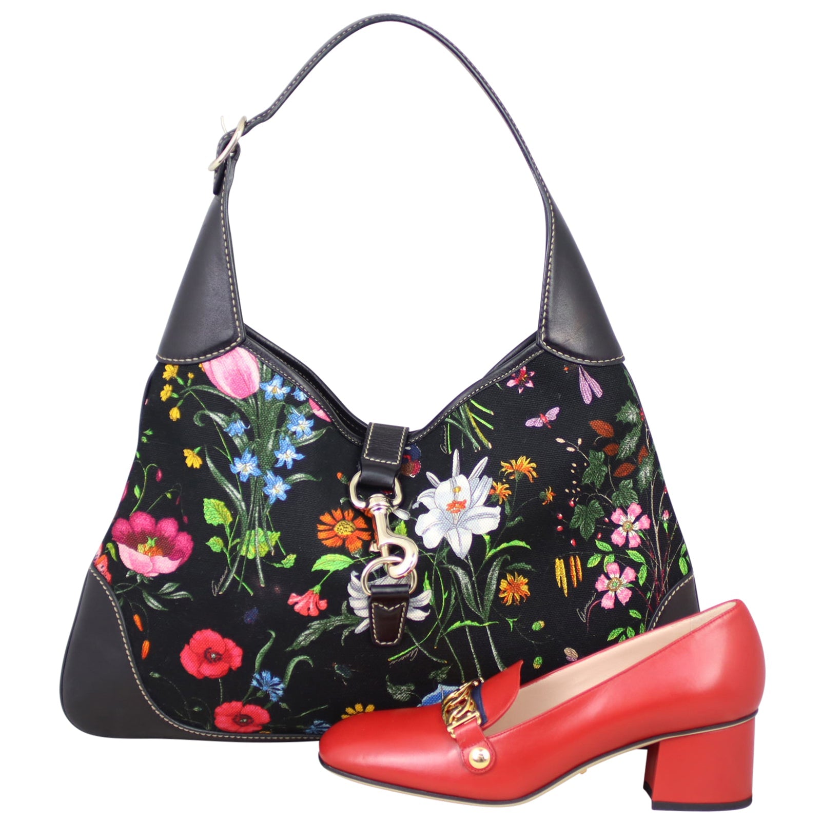 Gucci Jackie Flora O Bouvier Hobo