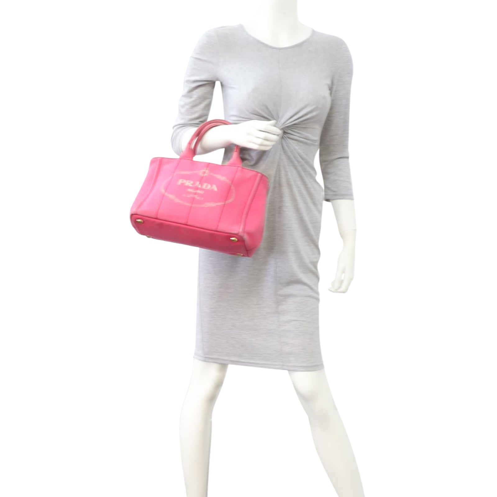 Prada Canapa Logo Tote Small