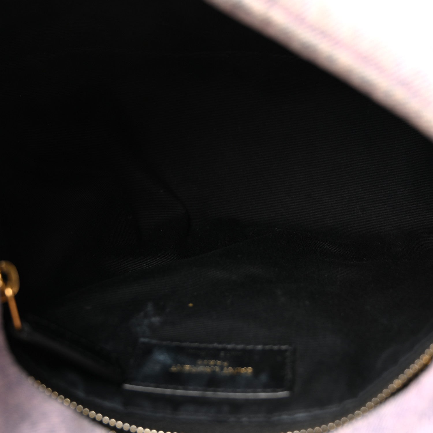 Denim Quilted Small Loulou Puffer Monogram Chain Satchel Bleached Lilac
