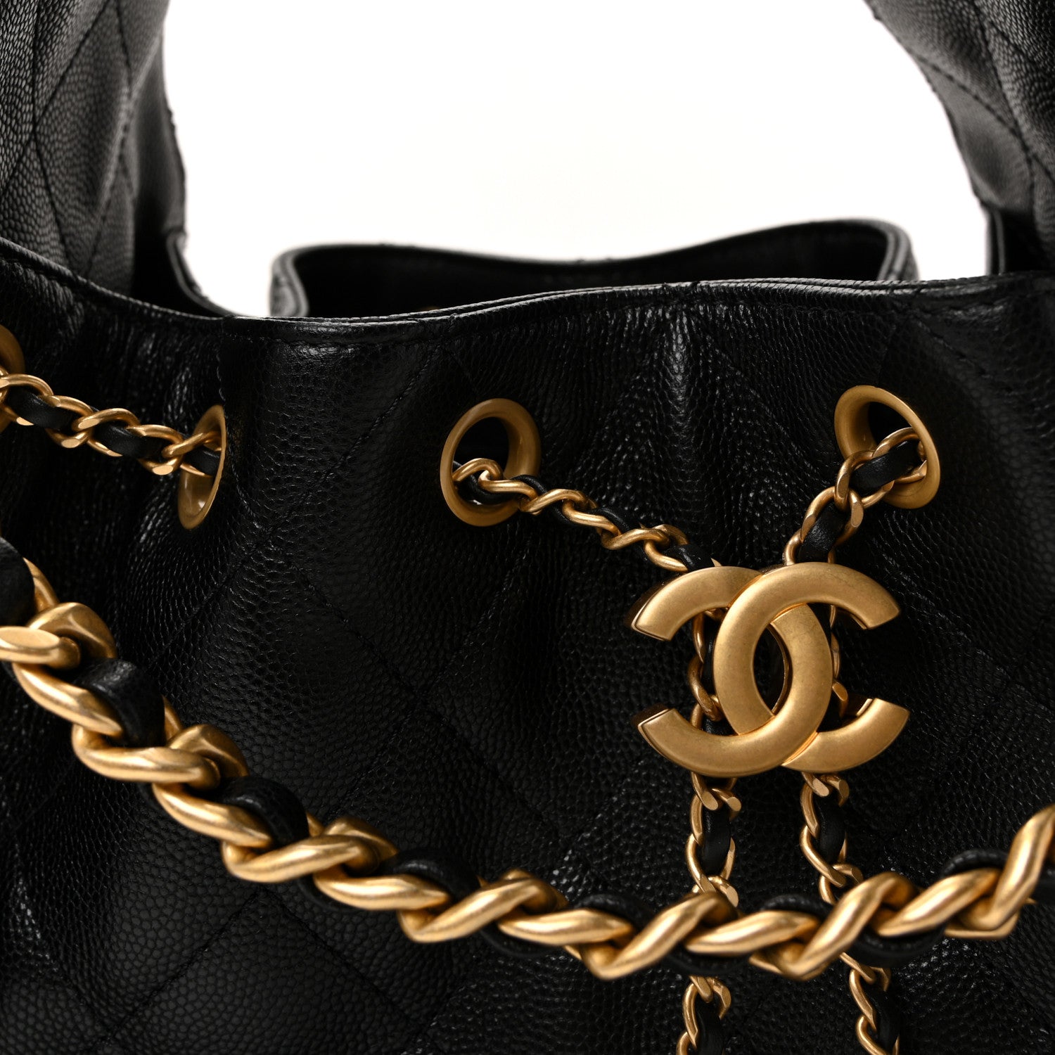 Caviar Quilted Small Chanel 25 Handbag Black
