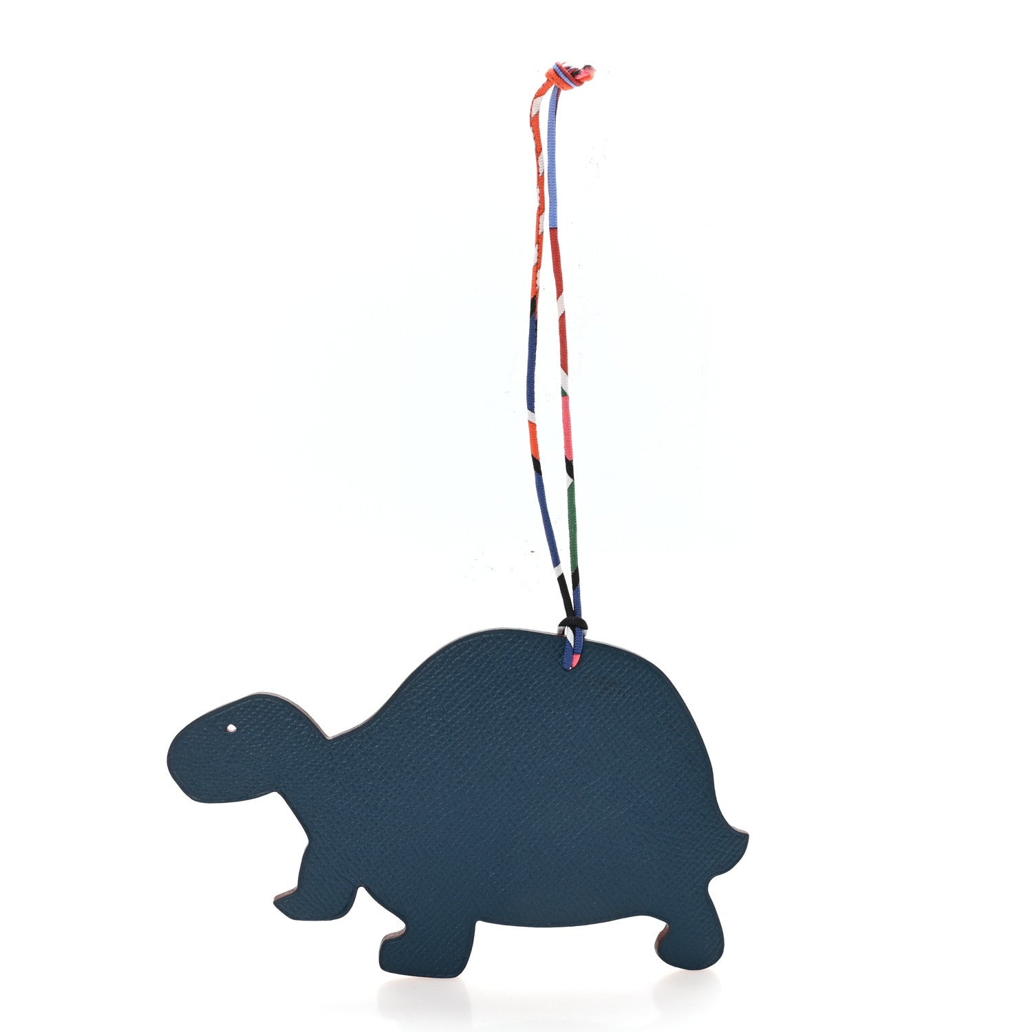 Togo Epsom Petit H Turtle Bag Charm GM Rouge Casaque Malachite