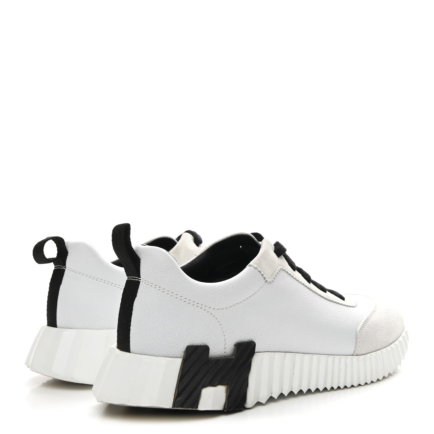 Sport Goatskin Suede Goatskin Bouncing Sneakers 37 White Black