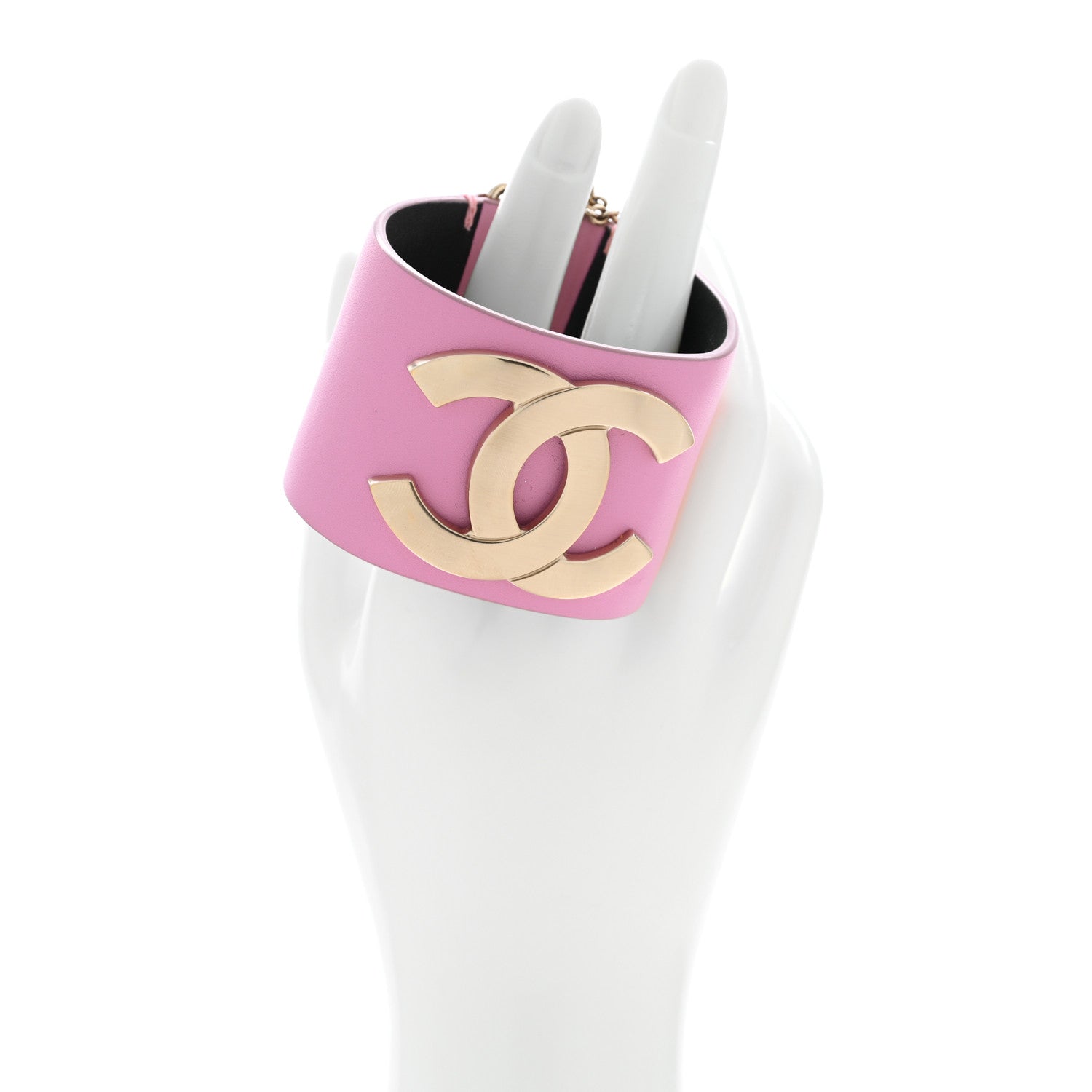 Calfskin CC Wide Cuff M Pink
