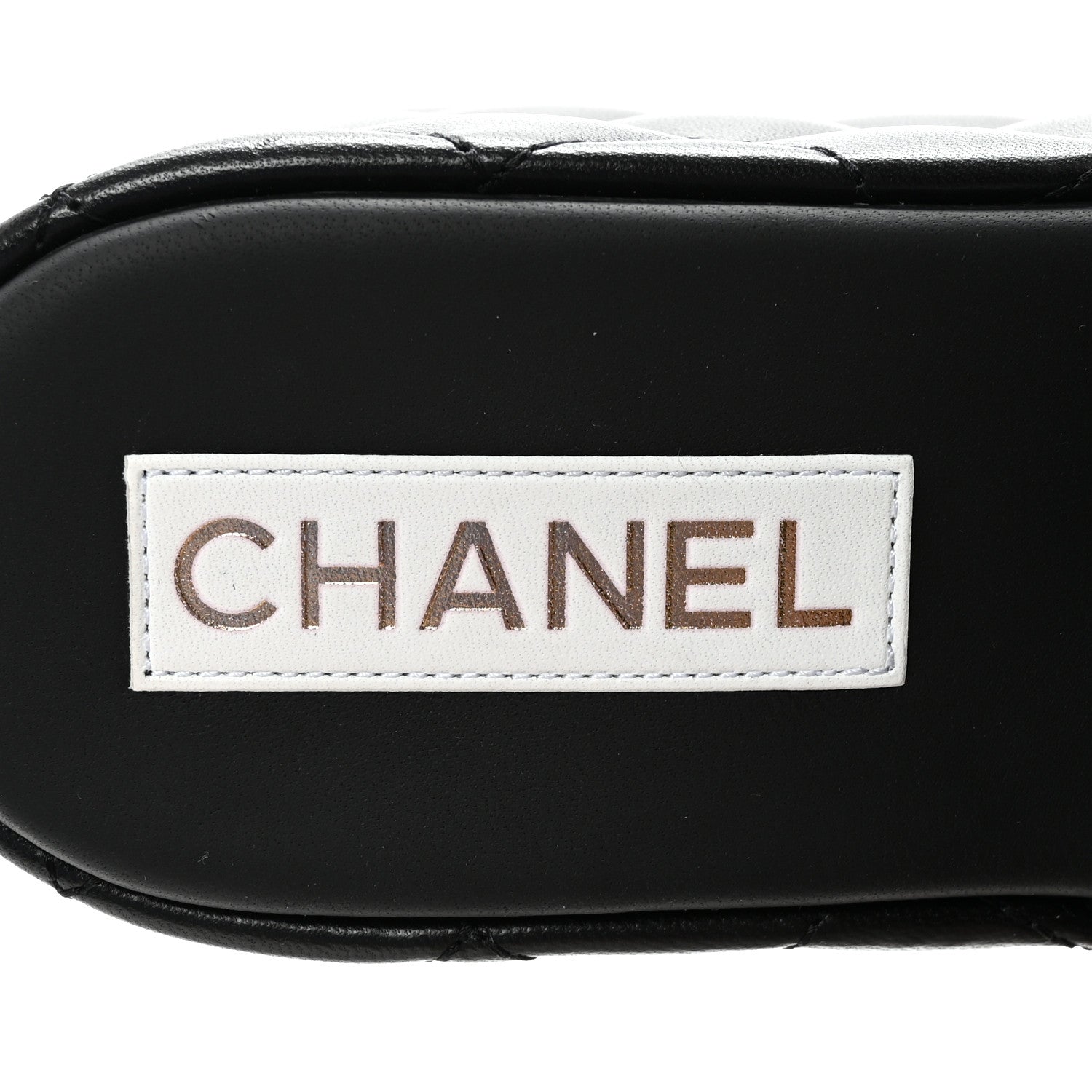 Lambskin Quilted CC Mules Wedge Sandals 39 Black