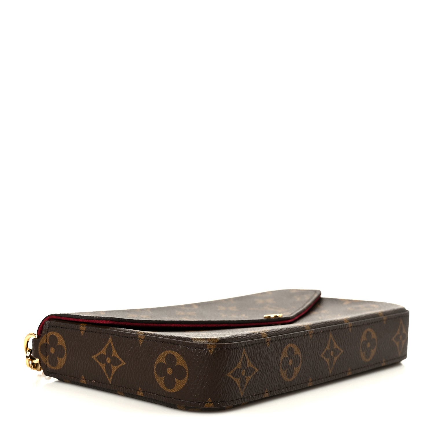 Monogram Pochette Felicie Chain Wallet Fuchsia