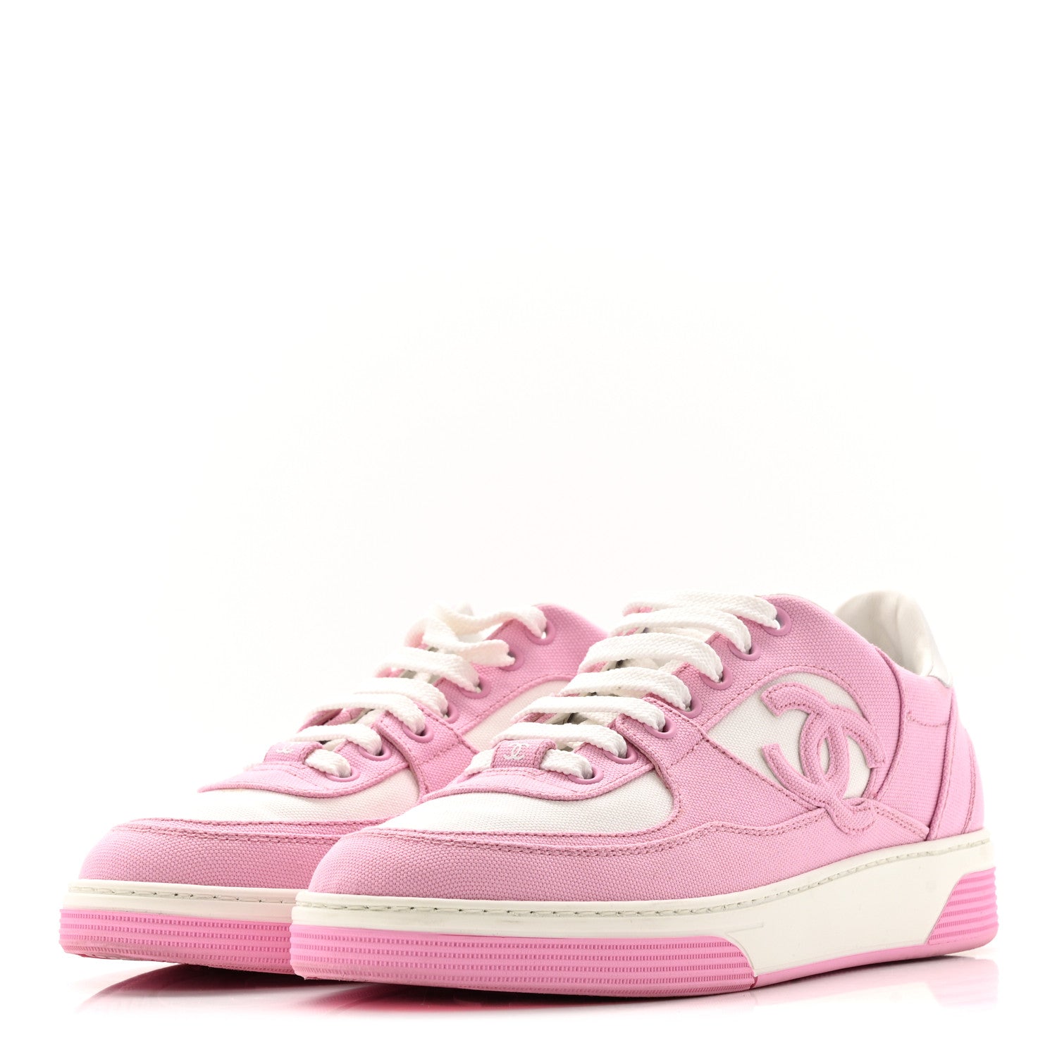 Cotton Sneakers 38 Pink White