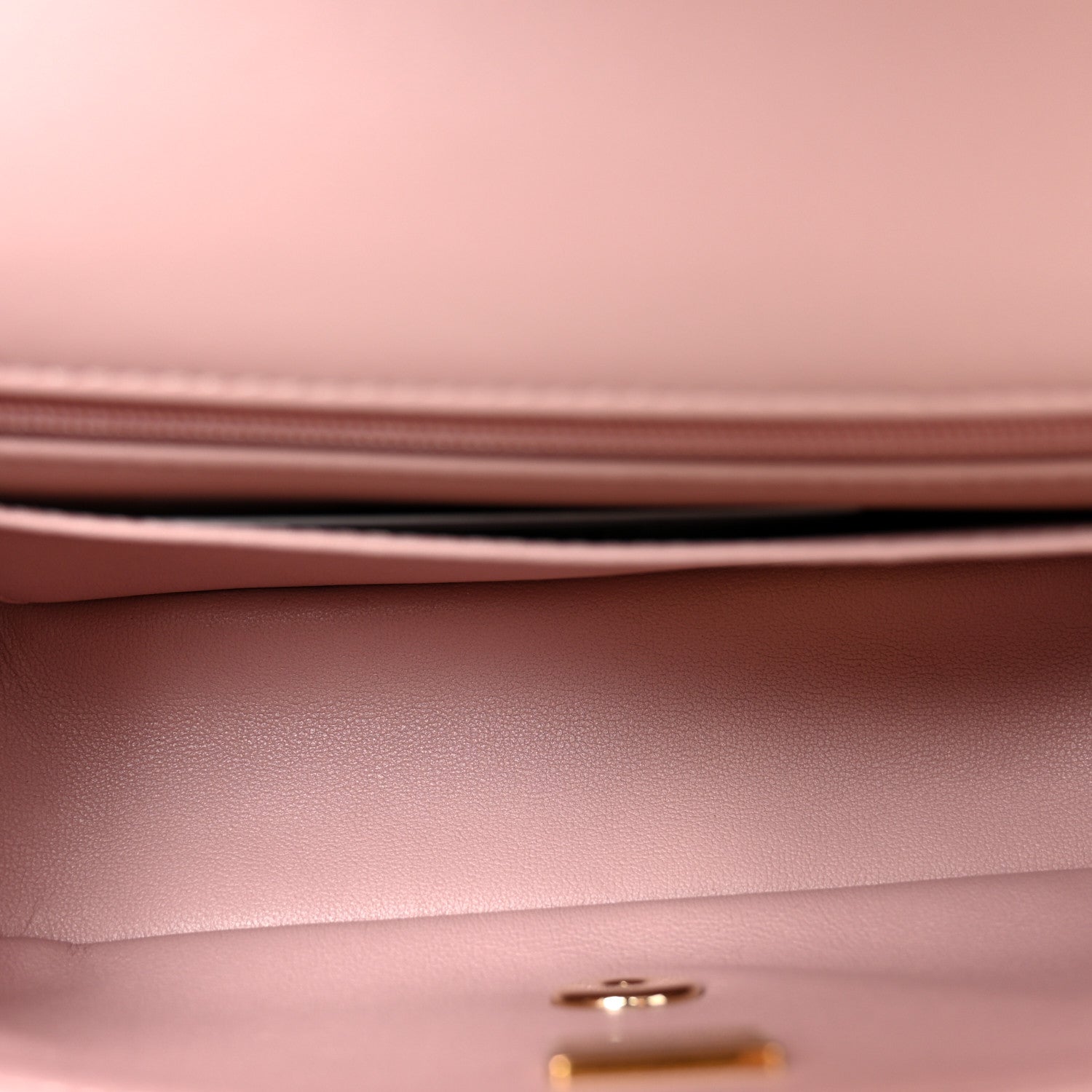 Lambskin Quilted Mini Top Handle Rectangular Flap Light Pink