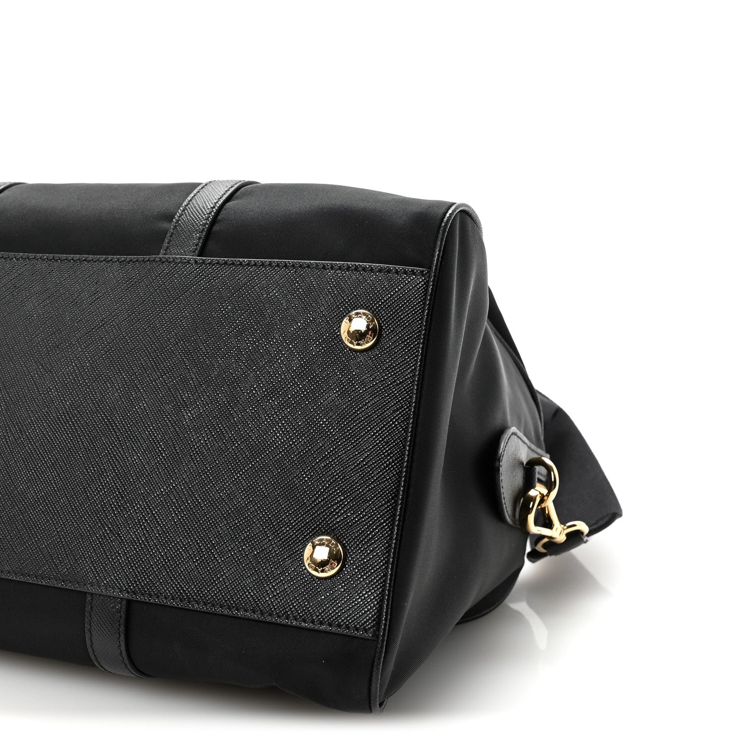 Re-Nylon Saffiano Medium Re-Edition 1978 Top Handle Bag Black