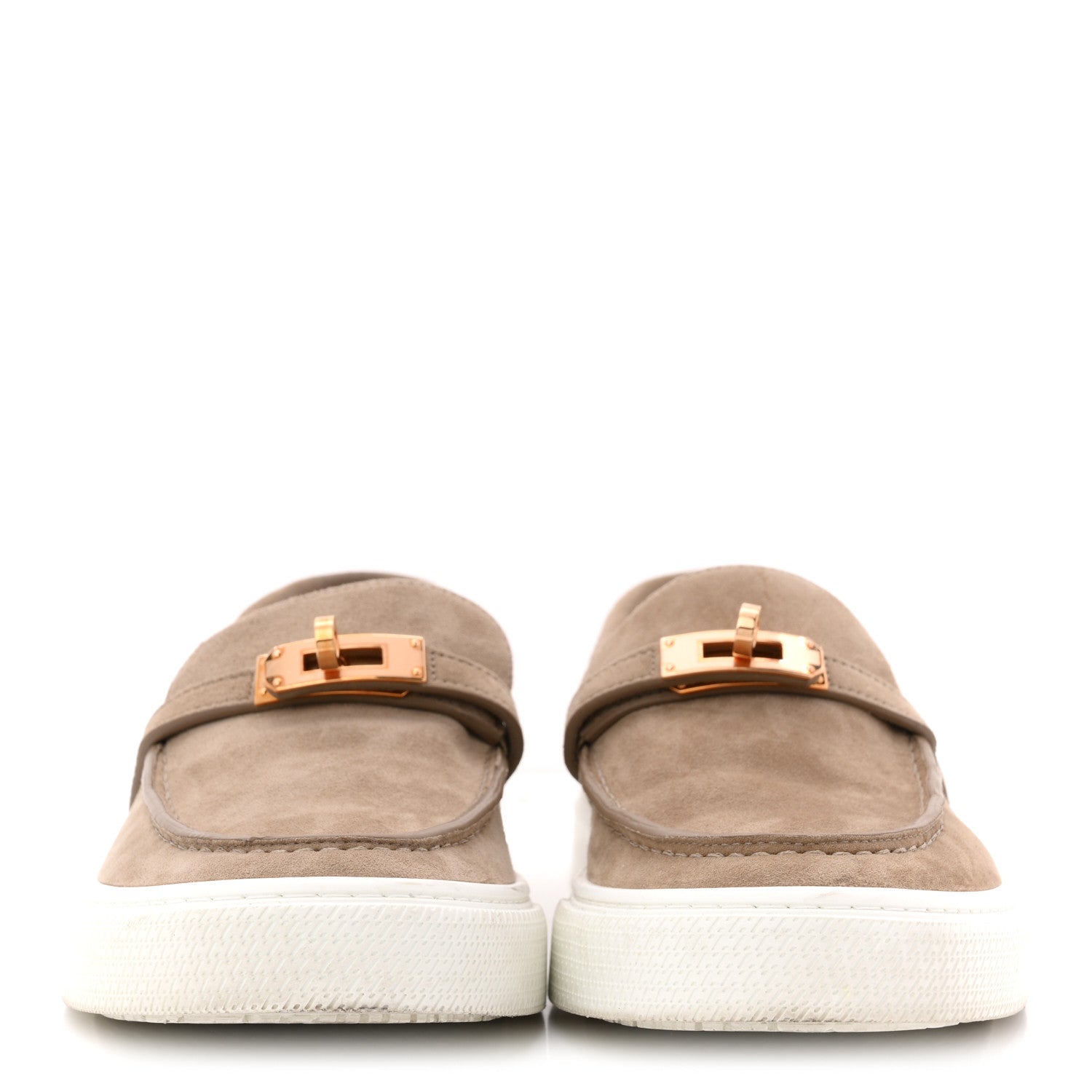 Suede Goatskin Game Slip On Sneakers 38.5 Etoupe