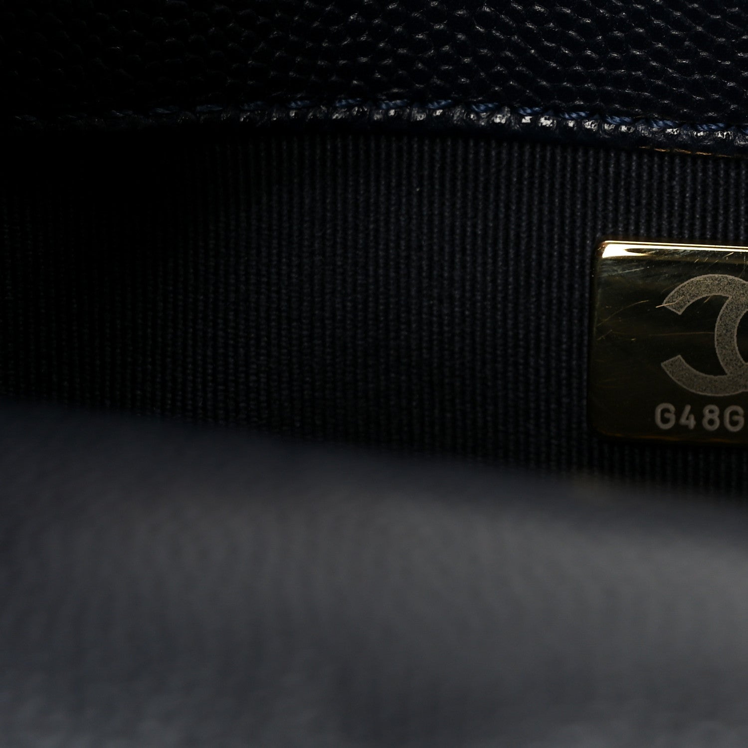 Caviar Quilted Small CC You Flap Navy
