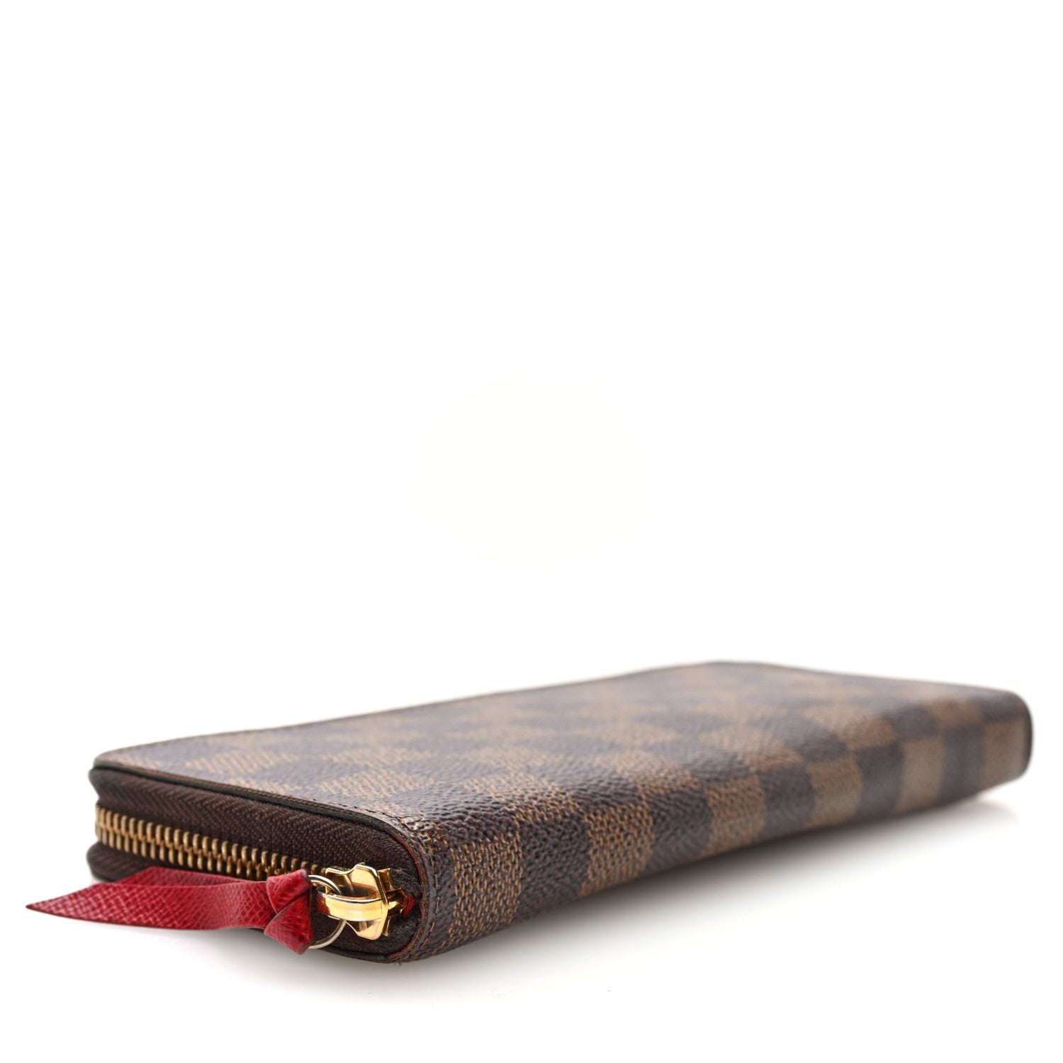 Damier Ebene Clemence Wallet Cherry